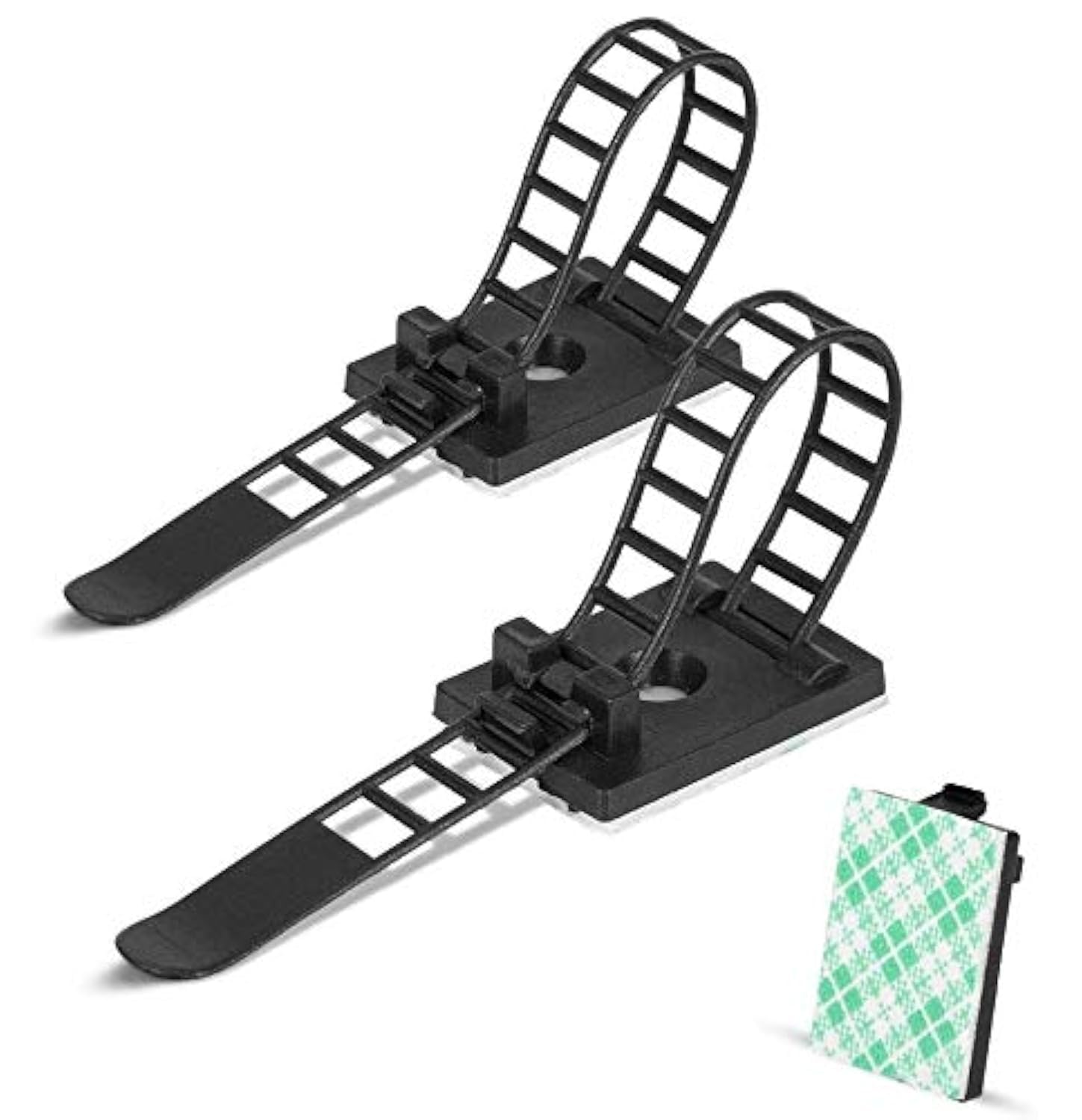 50 Packs Self-Adhesive Cable Clips - Heavy Duty Zip Tie Mounts for Wire Management, Cord Organizer, and Multi-Purpose Fastening - Perfect for Home, Office, Garage, and DIY Projects