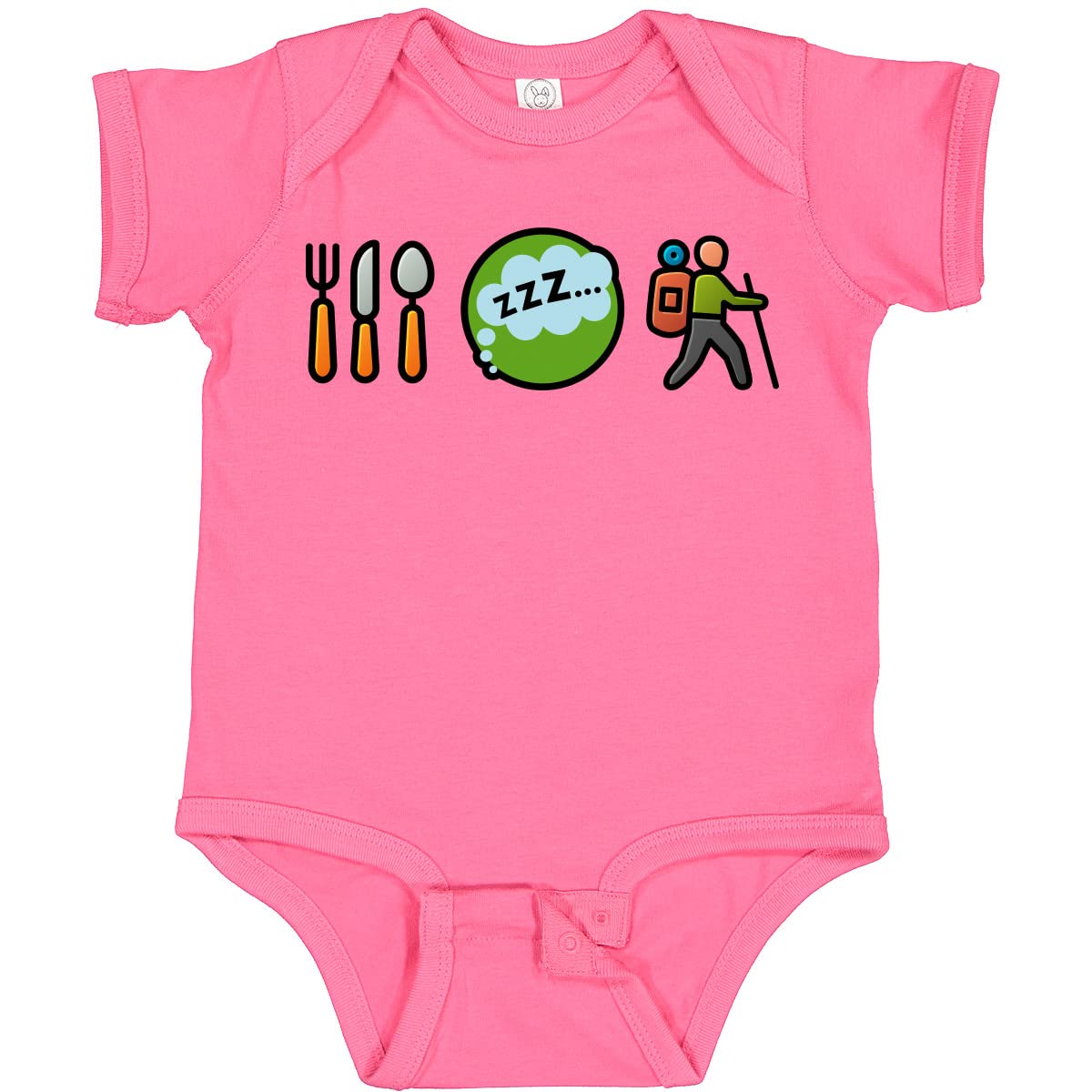 Inktastic Hiking Eat Sleep Hike Baby Bodysuit - Cute Hiking Outfit for Infants & Toddlers - Perfect for Outdoor Adventures, Camping Trips & Nature Lovers