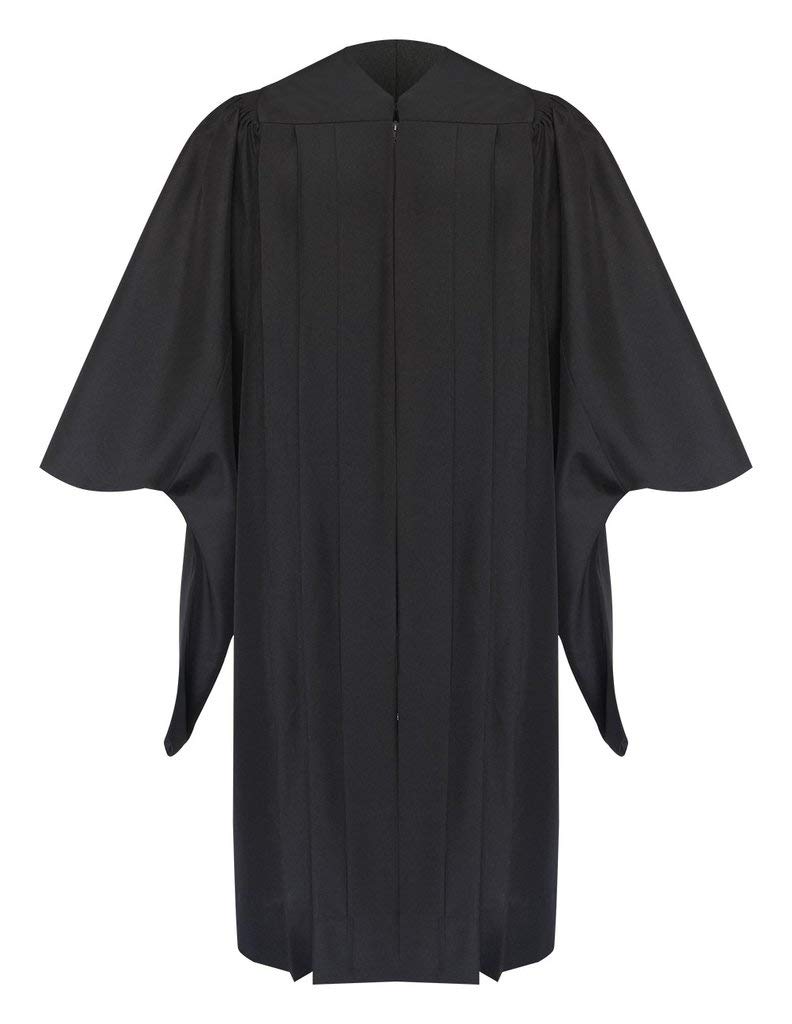 CLERKMANS Unisex Deluxe Masters Graduation Gown - Premium Quality Academic Regalia for Graduation Ceremonies | Perfect for Masters Degree Graduates, Commencement Events & University Celebrations