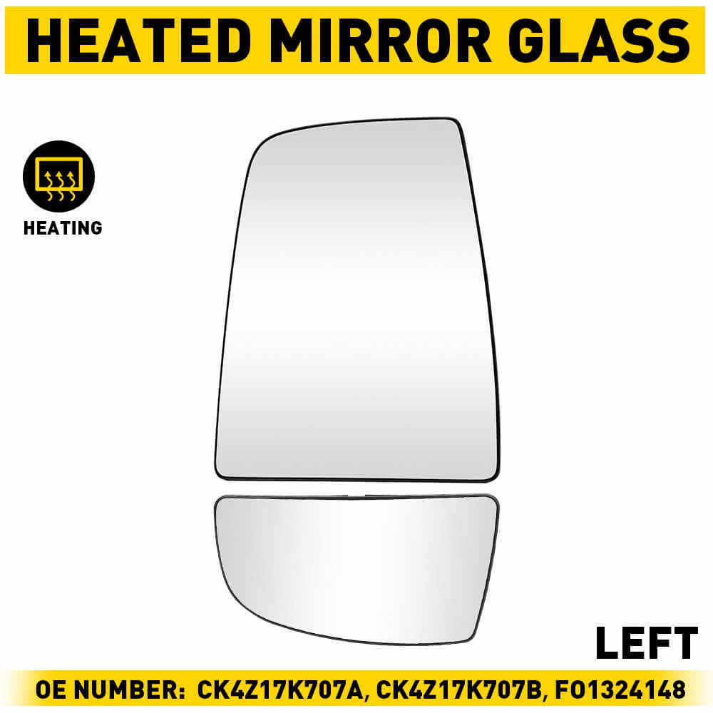 Replacement Rearview Side Mirror Glass for 2015-2022 Ford Transit 150/250/350/350HD - Upper & Lower Mirror Glass - Perfect for DIY Repairs & Vehicle Maintenance