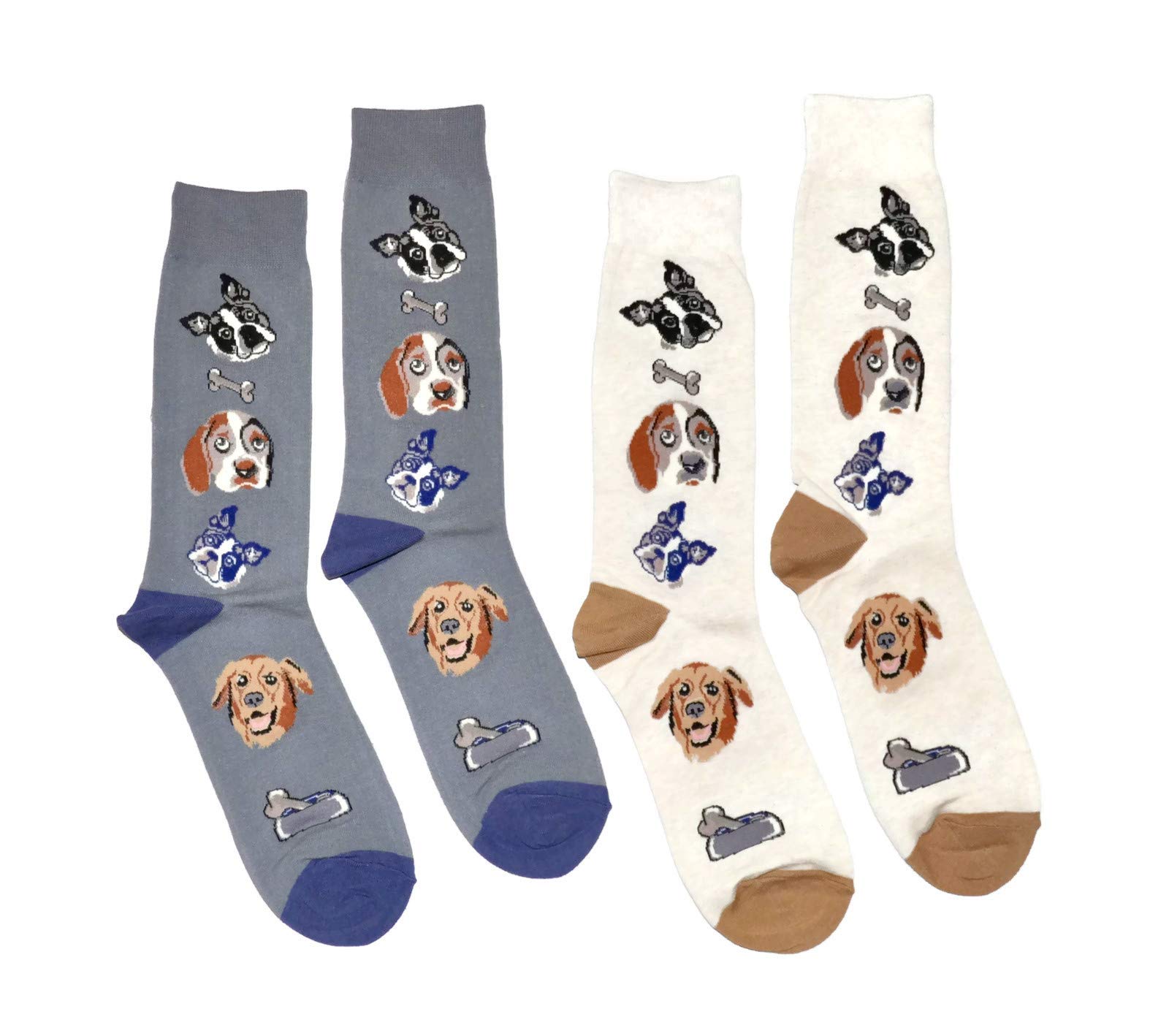 Fun Novelty Crew Socks for Men - 2 Pair Pack | Comfortable & Stylish Casual Socks for Everyday Wear, Gifts, and Themed Outfits