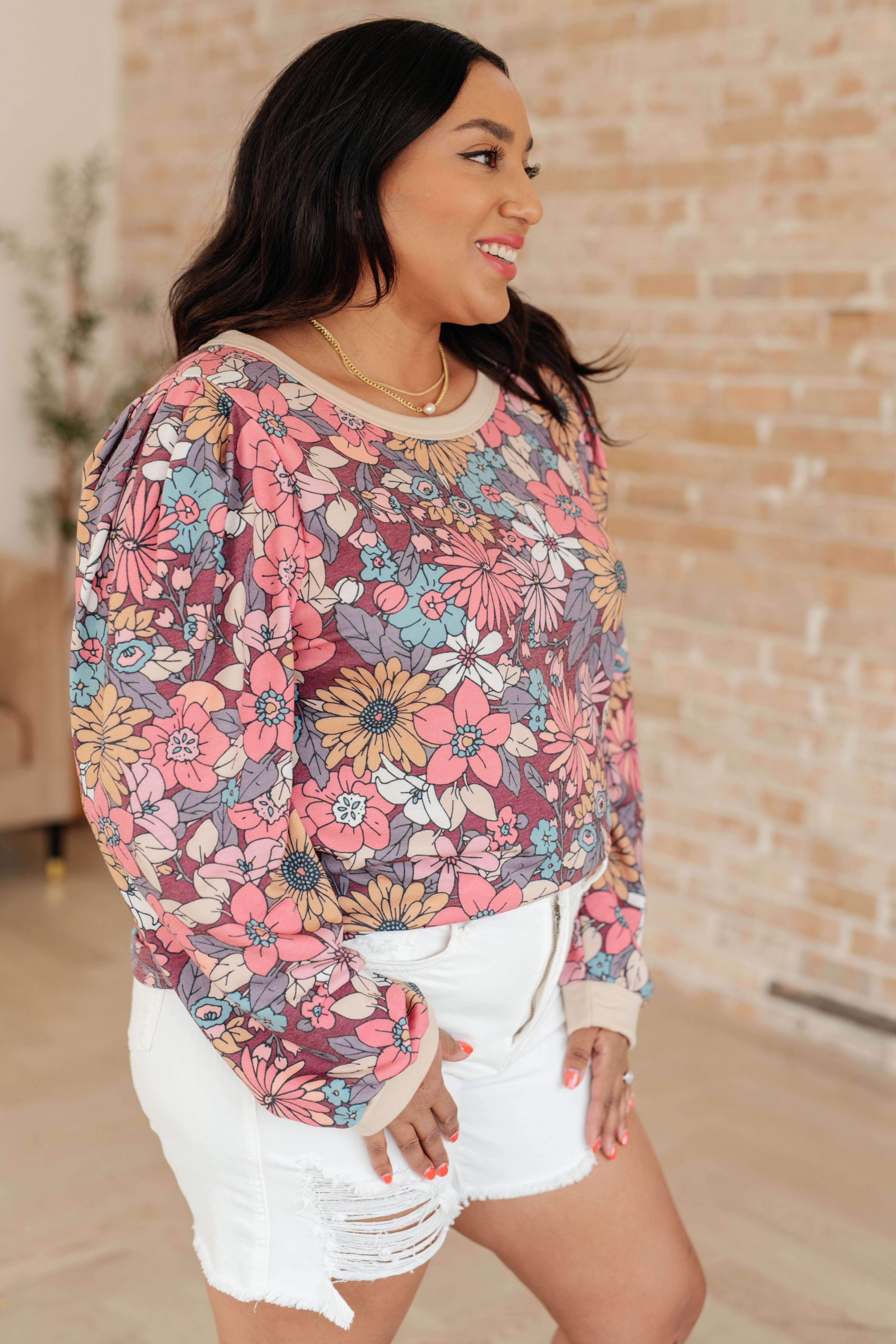 Florist's Dream Long Sleeve Pullover Sweater - Cozy Knit Top for Gardening, Floral Arranging & Autumn Outfits