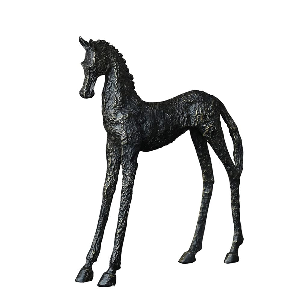 Nordic Wind Horse Sculpture Statue - Handcrafted Desktop Decor Art, Modern Home & Office Decoration, Unique Gift for Horse Lovers | Perfect for Bookshelf, Mantel, or Workspace Display