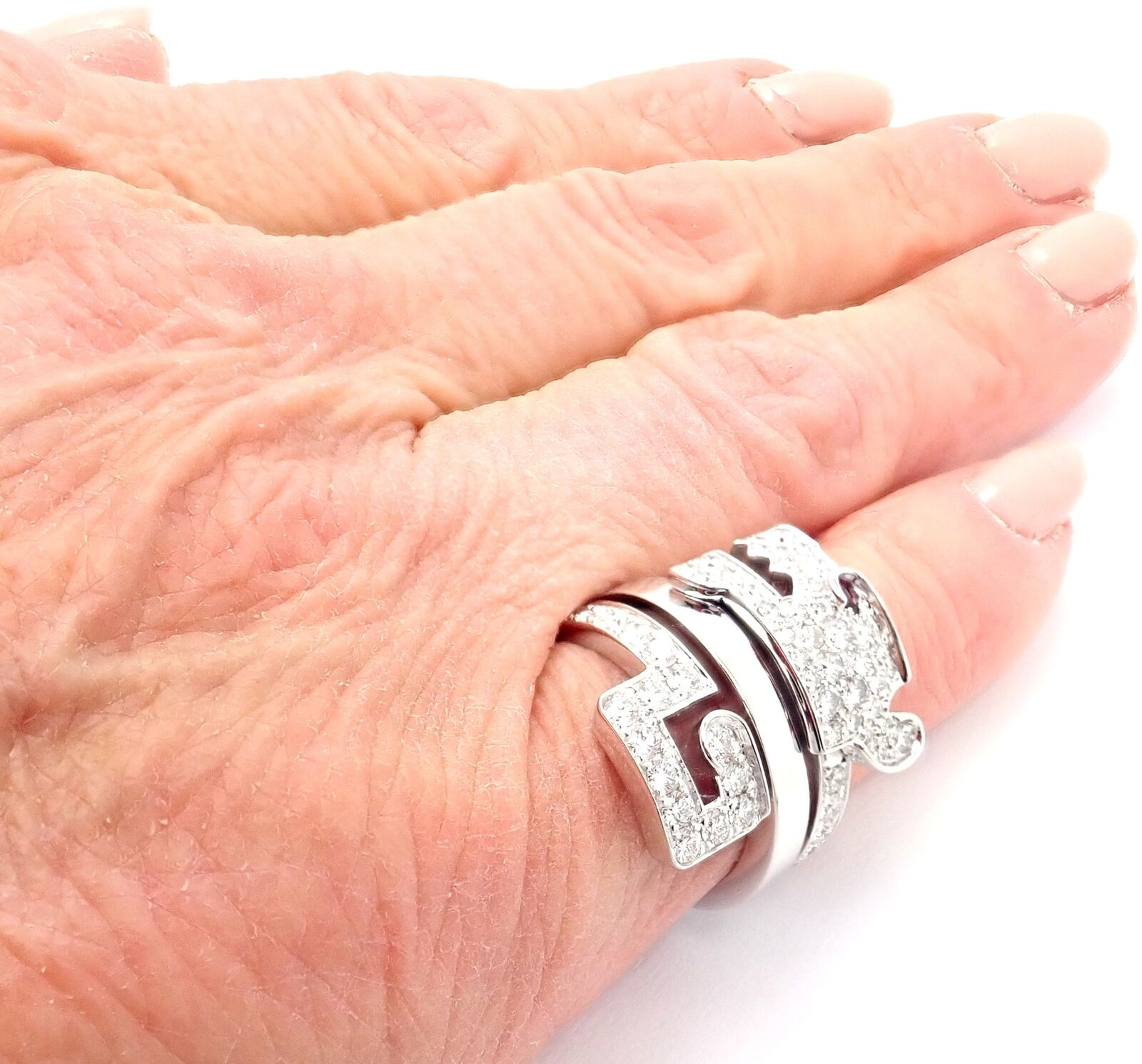 Authentic Cartier Le Baiser Du Dragon 18k White Gold Diamond Ruby Ring - Luxury Jewelry for Women, Elegant Gift for Anniversary & Special Occasions
