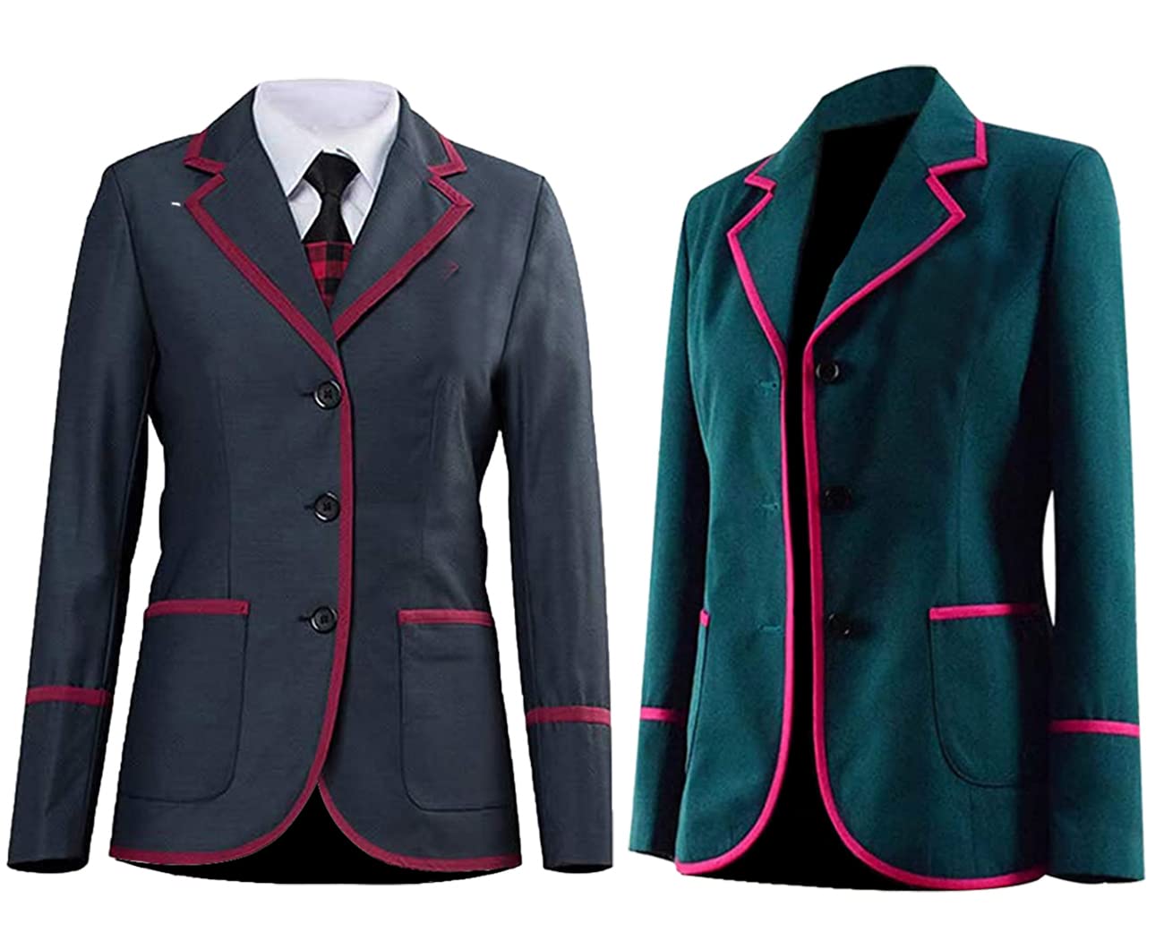 Women's Regular College Cotton Coat for School Girls - Grey Uniform Cosplay Costume for Halloween, Themed Parties & Vintage Fashion