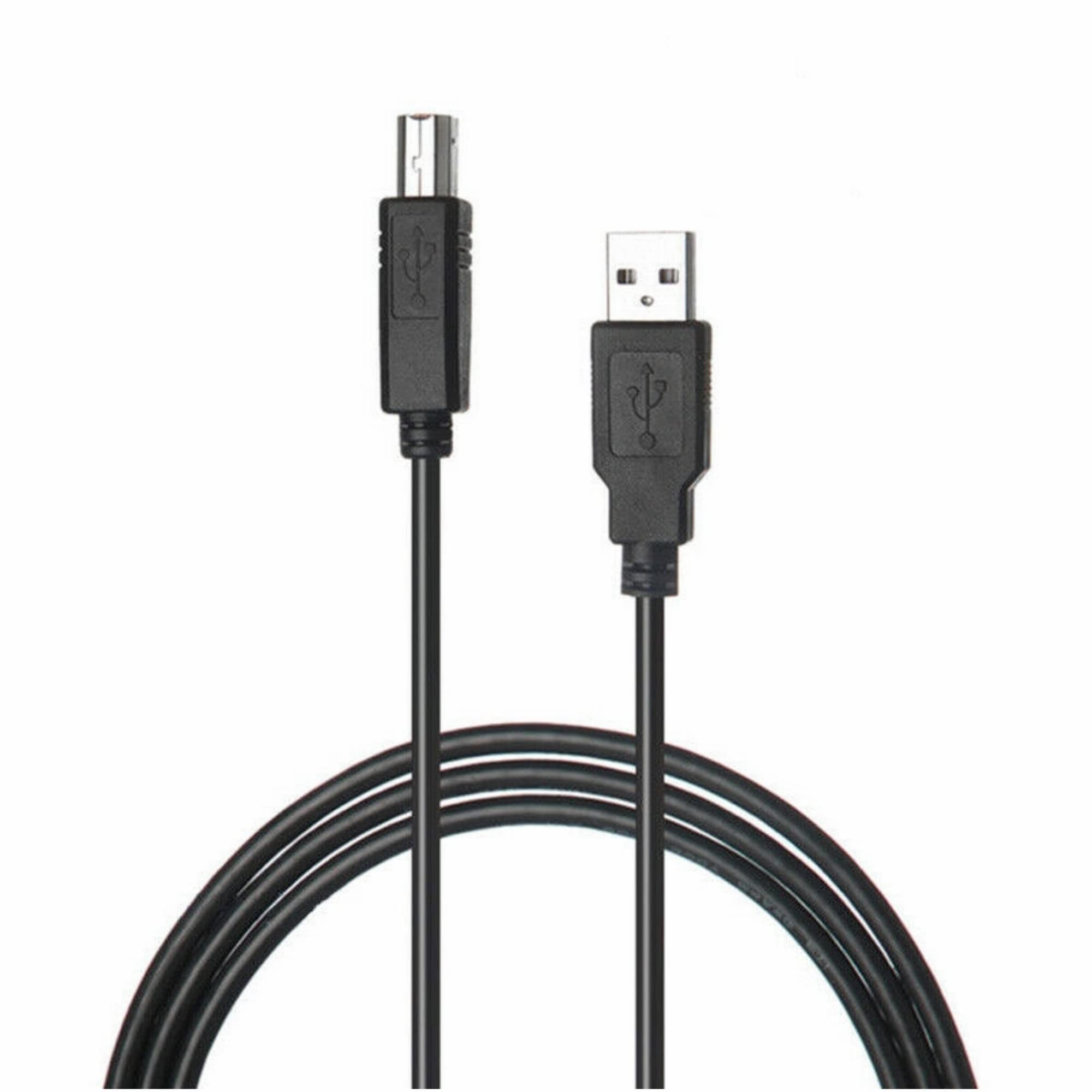 SLLEA USB 2.0 Printer Cable - High-Speed Male to Male Data Cord for HP 7762/7960/8030/8038/8049/8050/8053/8150 All-in-One Printer & Photosmart/Designjet Series - Black | Perfect for Office Printing, Home Use & Photo Editing Workstations