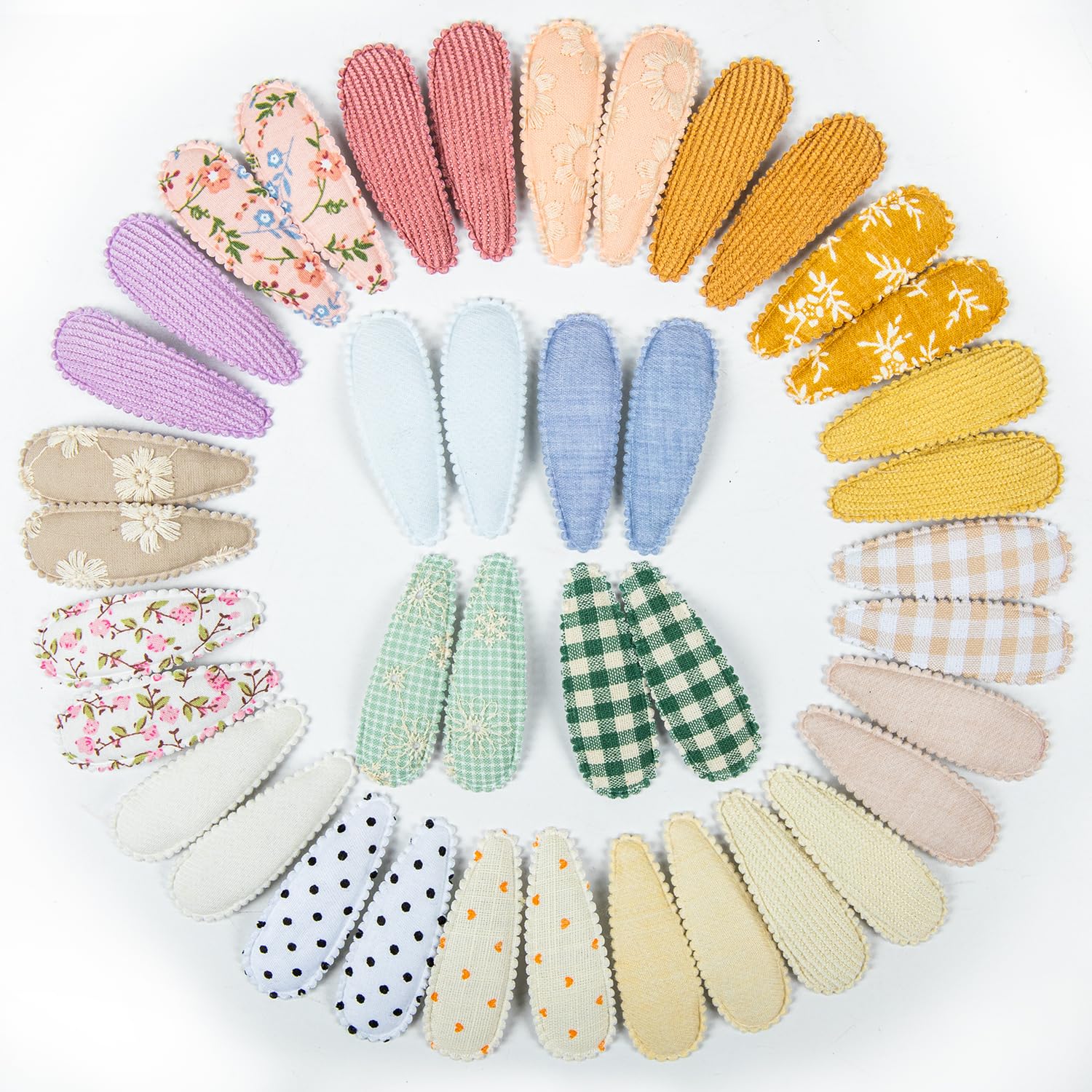 40pcs Non-Slip Baby Hair Clips for Girls & Toddlers - Floral Snap Barrettes for Fine Hair (2.2 Inch, 40 Count) | Cute Hair Accessories for Infants & Kids | Perfect for Daily Use, Parties & Photo Shoots
