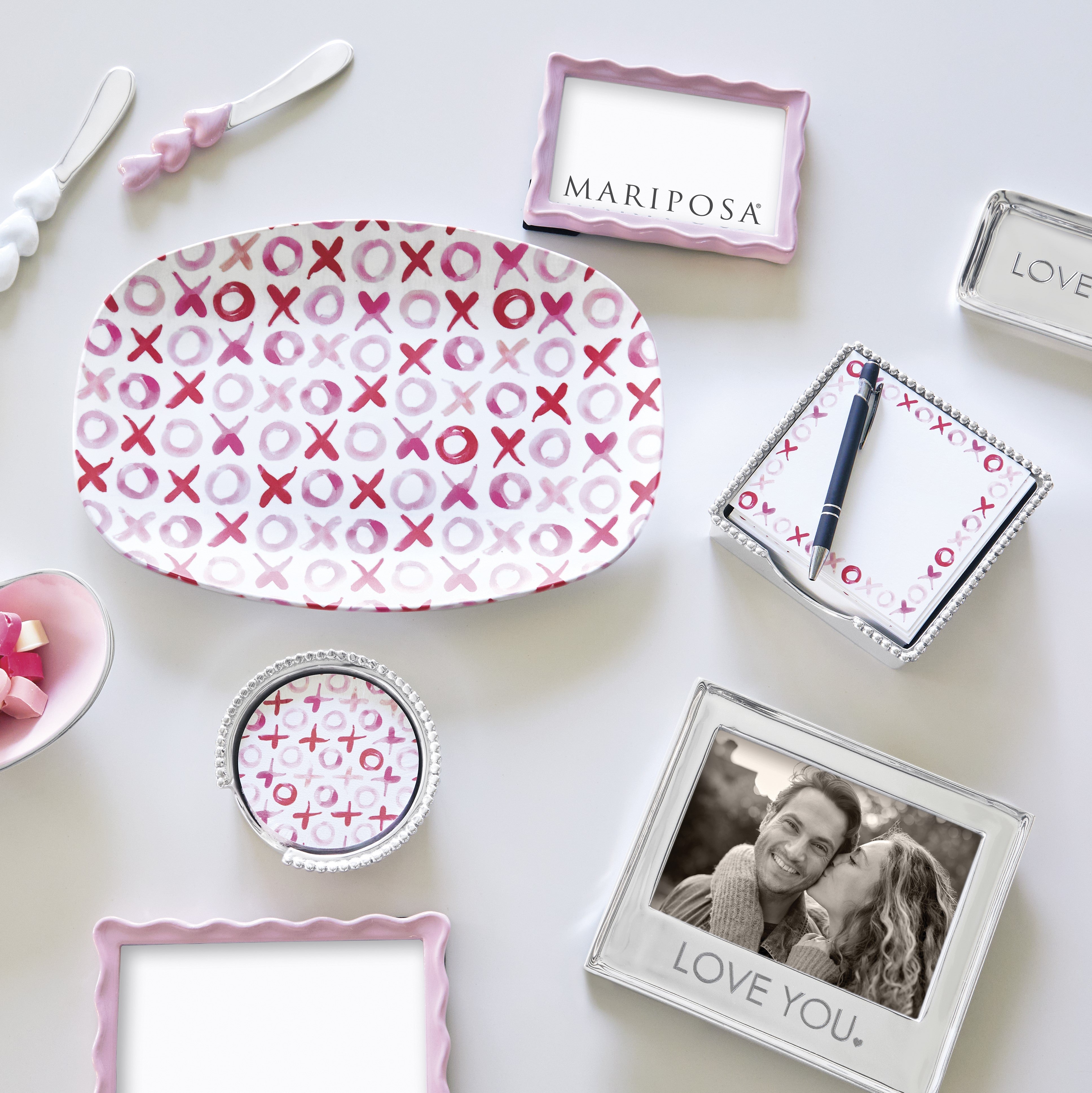 Hearts Beaded Coaster Set - 4 Pack Elegant Drink Coasters for Coffee Table, Perfect for Valentine's Day, Weddings & Home Decor