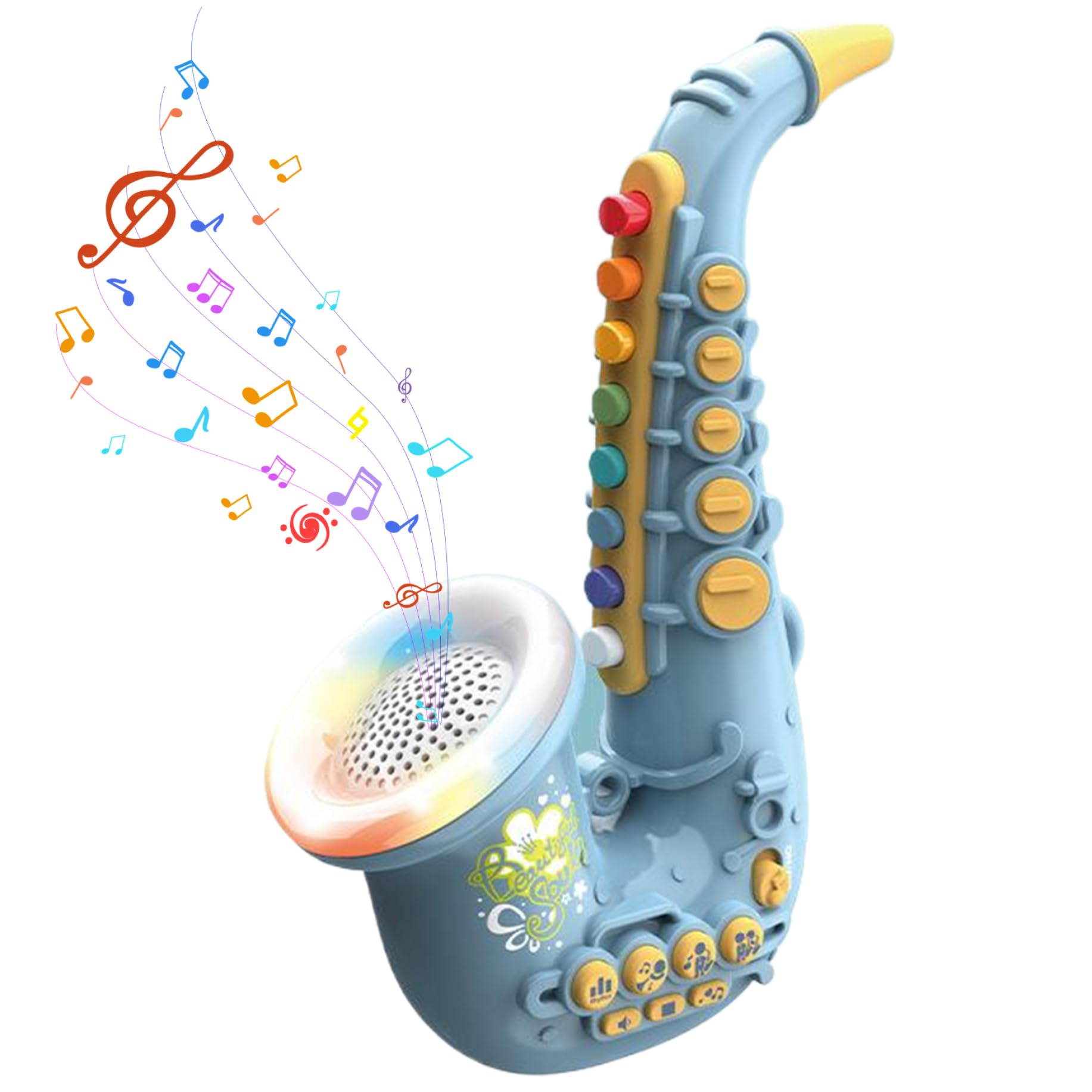 10.2 Inch Kids Toy Saxophone with Music & Light Effects - Early Education Musical Instrument for Children Ages 3+ | Perfect for Birthday Gifts, Pretend Play & Music Learning