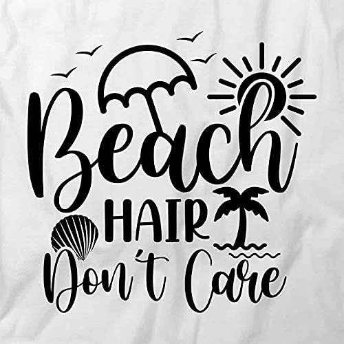 Beach Hair Don't Care Graphic T-Shirt - Soft Cotton Printed Tee for Women & Men | Summer Vacation, Beach Party, Casual Outfit