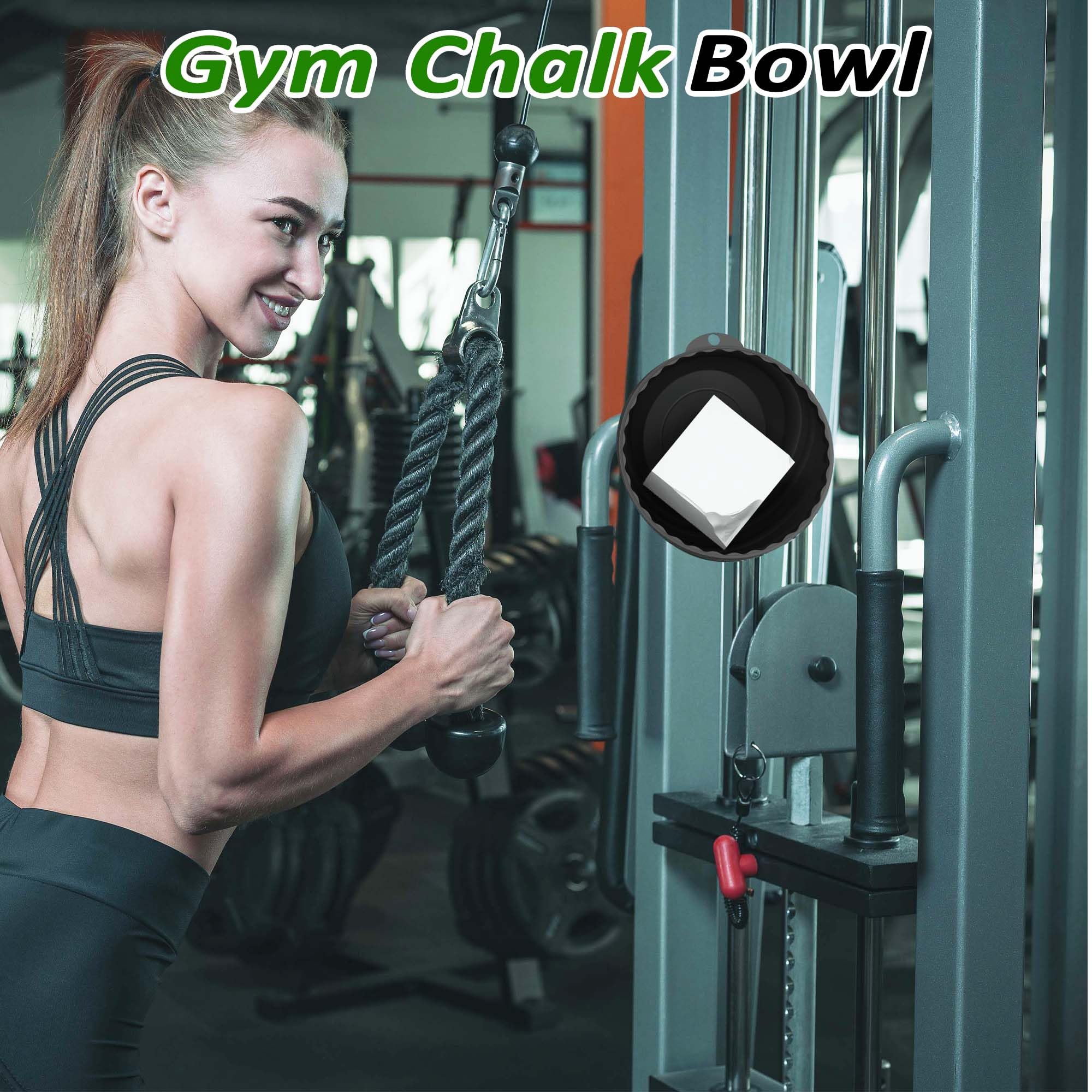 Magnetic Gym Chalk Holder - Black Weightlifting Chalk Bowl for Workout & Training | Secure Storage for Gym Chalk Blocks | Perfect for CrossFit, Powerlifting & Rock Climbing