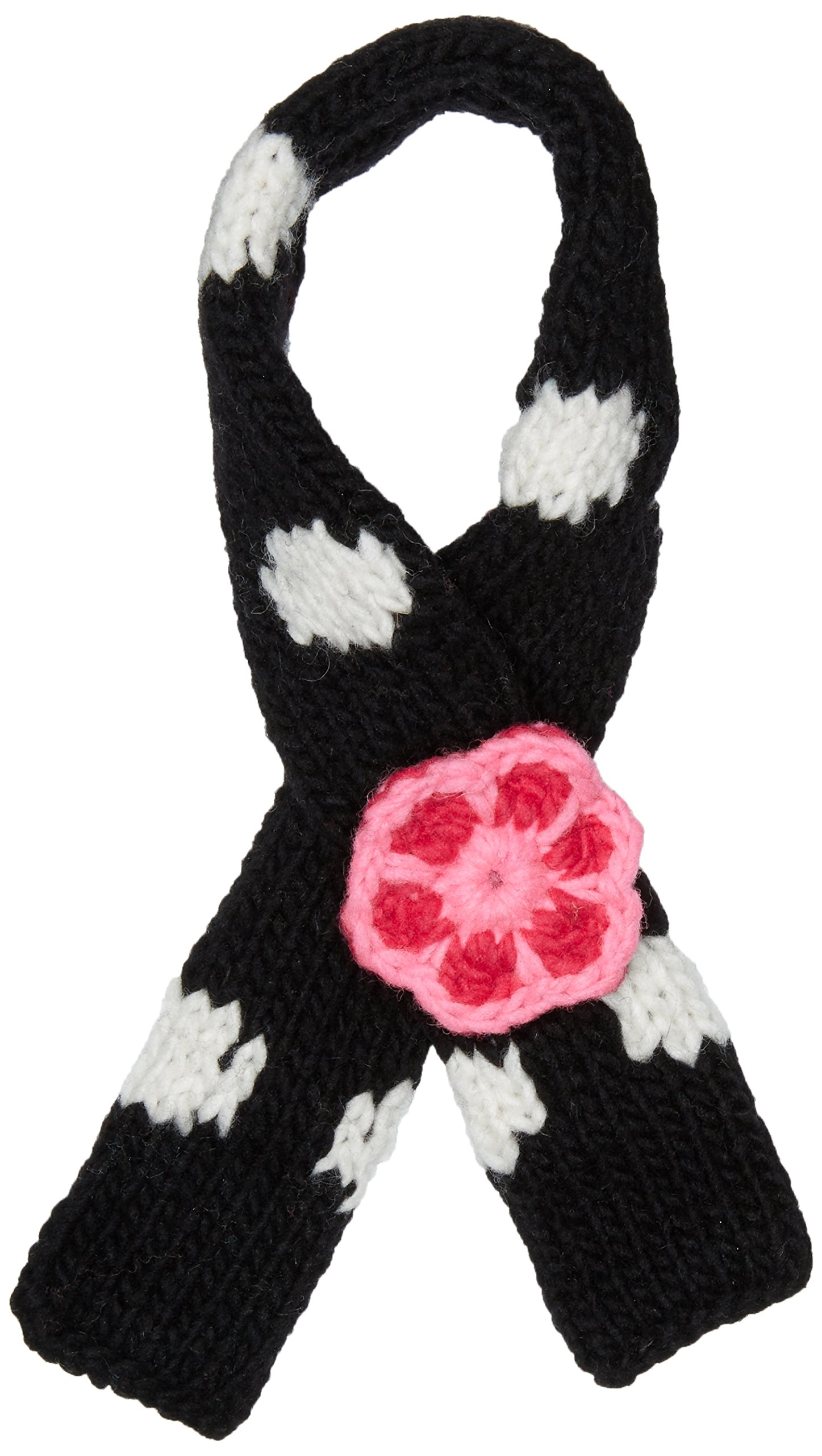 Chilly Dog Scarf for Small Dogs - Warm Winter Pet Accessory with Stylish Polka Black Pattern - Perfect for Cold Weather Walks & Outdoor Adventures