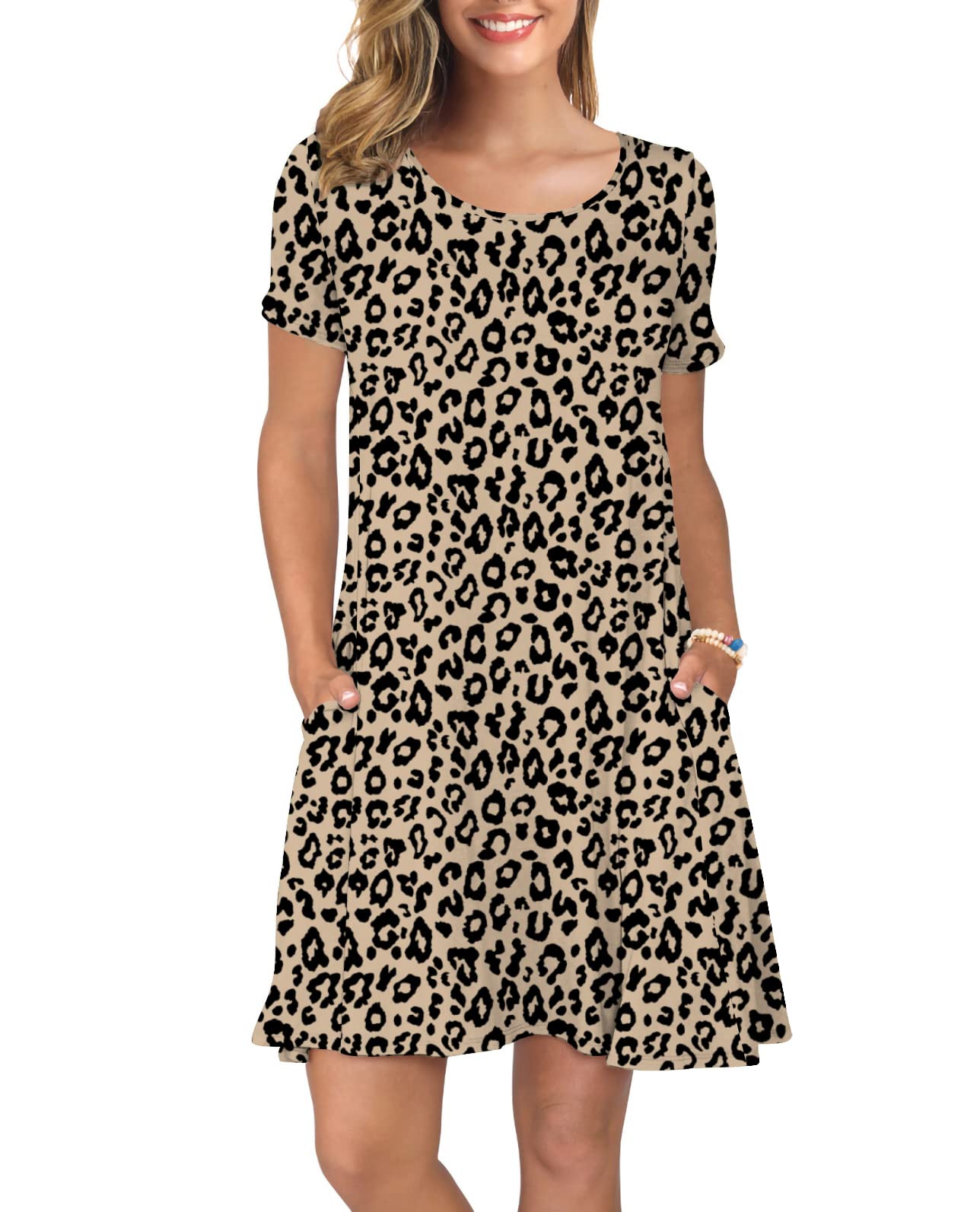 KORSIS Women's Summer Casual T-Shirt Dress - Flowy Swing Beach Sundress with Pockets | Perfect for Vacation, Outdoor & Daily Wear