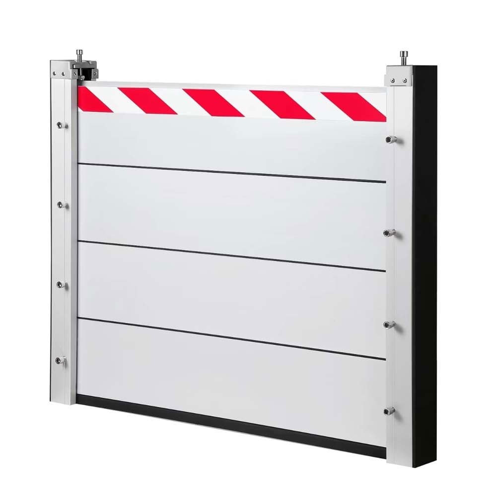 Reusable Aluminum Flood Barrier for Garage Doors - Heavy Duty Water Dam Shield, Removable Temporary Flood Wall Protection - Ideal for Home, Business & Storm Preparedness