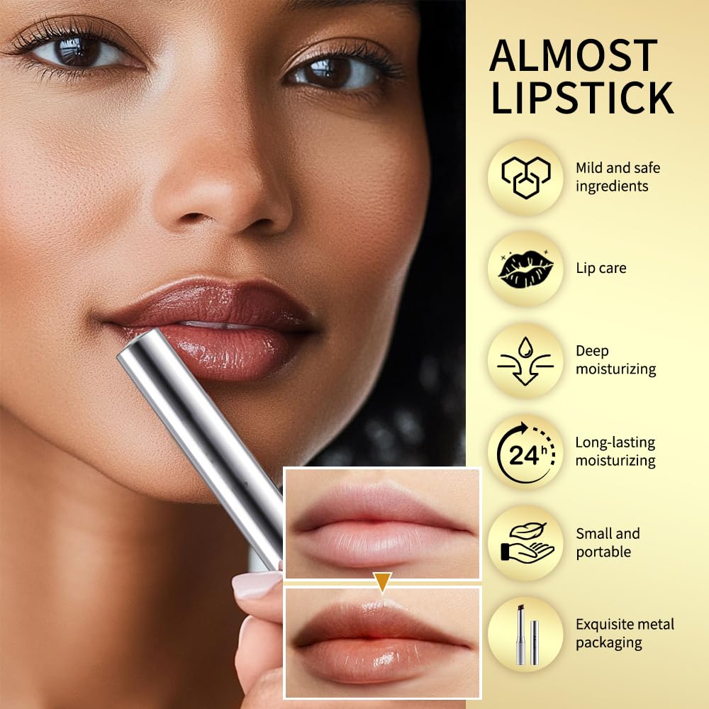 Black Honey Lipstick - Longlasting Hydrating Vegan Lip Balm with Vitamin E for Shiny Finish & Moisture - Perfect for Daily Wear