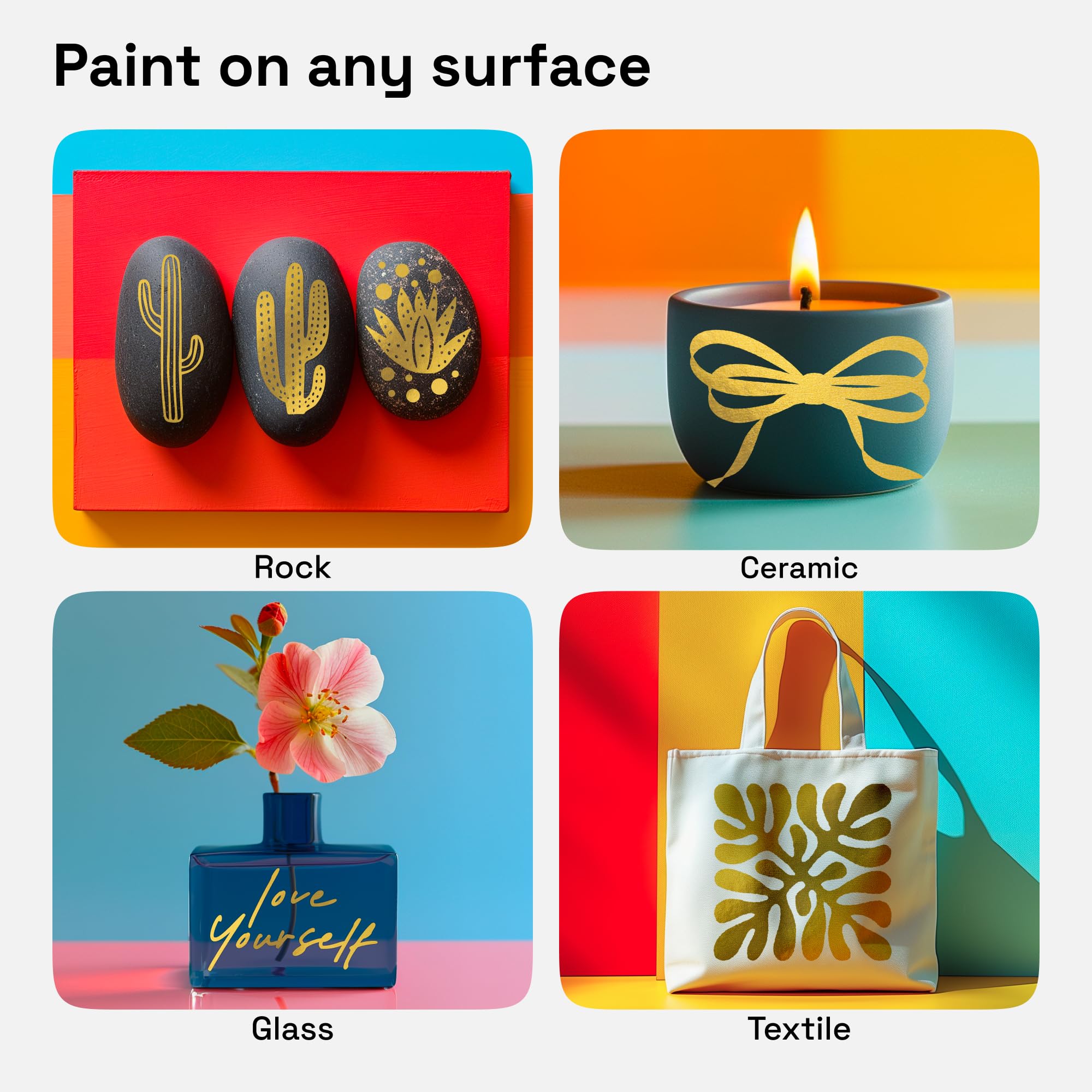 ARTISTRO 2-Pack Gold Acrylic Paint Pens - Dual Tip Markers (1mm Fine & 5mm Dot) for Fabric, Canvas, Rock, Glass, Wood, Paper - Perfect for DIY Crafts, Home Decor, Kids & Adult Art Projects