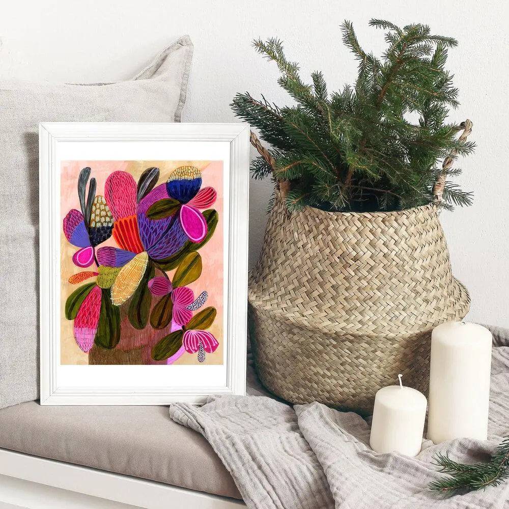Wild Bunch Modern Still Life Art Print - Contemporary Wall Decor for Living Room, Bedroom & Office - Perfect for Home & Office Decoration