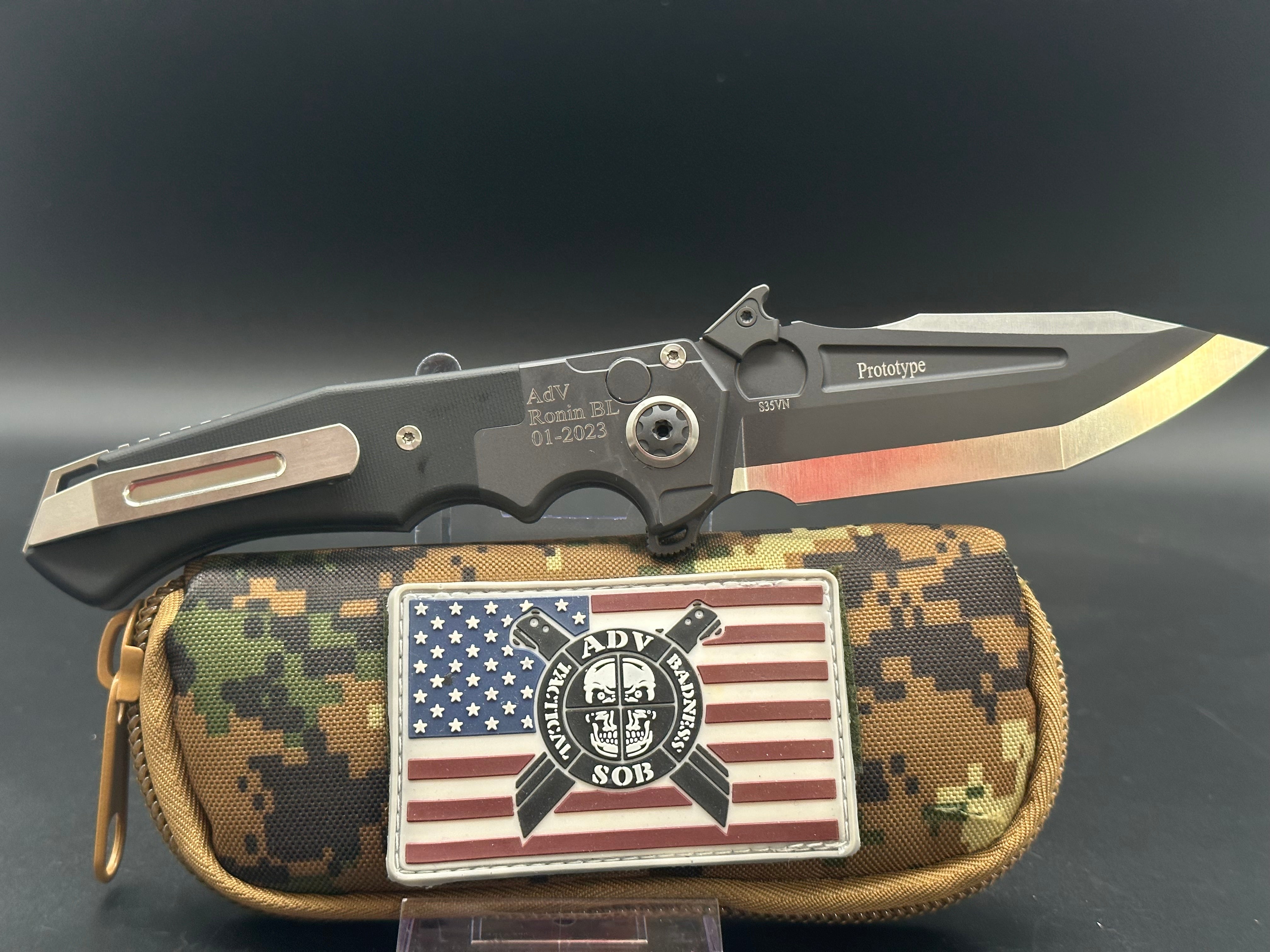 Andre de Villiers Ronin Prototype Tactical Folding Knife - High-Quality EDC Pocket Knife for Outdoor, Survival, and Everyday Carry