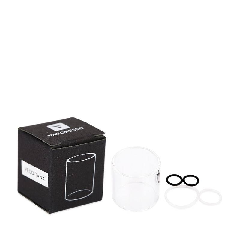 Vaporesso Veco Tank Replacement Glass Tube - 5ml Clear Pyrex Glass - Compatible with Vaporesso Veco Tank - Perfect for Vaping Enthusiasts & E-Cigarette Users