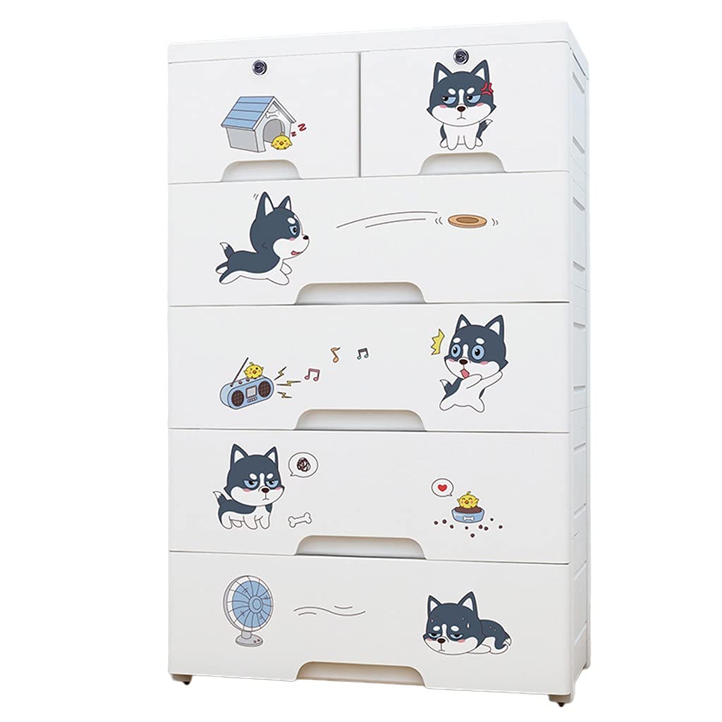 ZHAOSHUNLI 3-Tier Plastic Storage Cabinet - Heavy Duty Organizer for Toys, Clothes & Home Essentials | Space-Saving Drawer Design for Bedroom, Nursery & Playroom Organization
