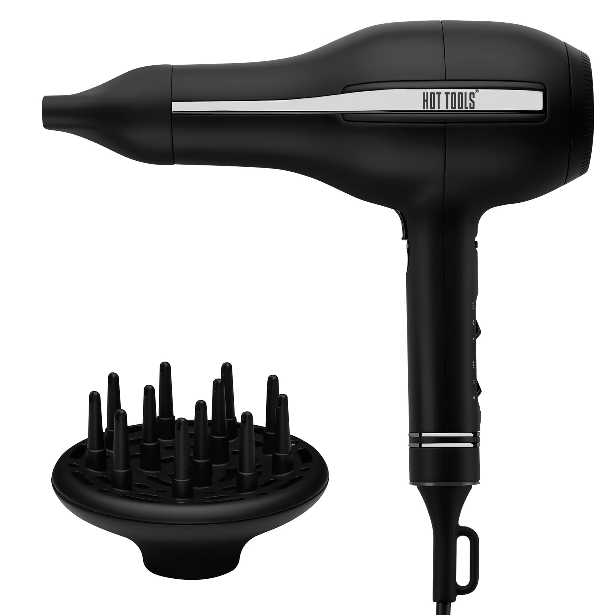 Hot Tools Black Gold 2000-Watt Ionic Hair Dryer & 1-inch Signature Gold Curling Iron Set - Professional Salon Quality Hair Styling Tools for Smoothing, Volumizing & Curling at Home