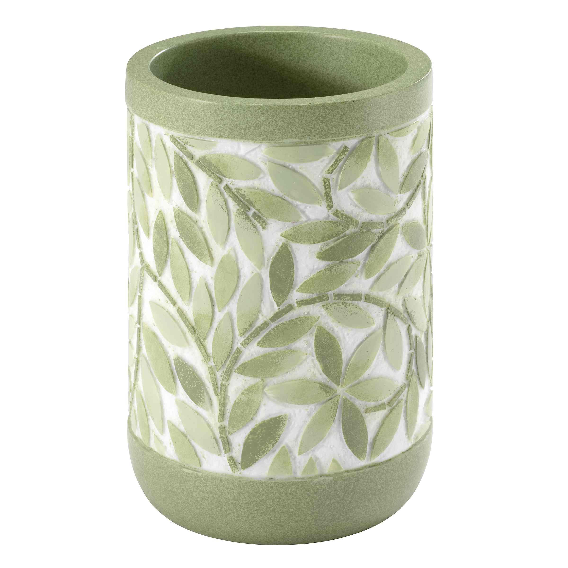 Avanti Linens Premium Bathroom Essentials Set - Soft Green Cotton Tumbler for Hand Towels & Washcloths | Perfect for Guest Bathrooms, Spa Decor & Luxury Home Accessories