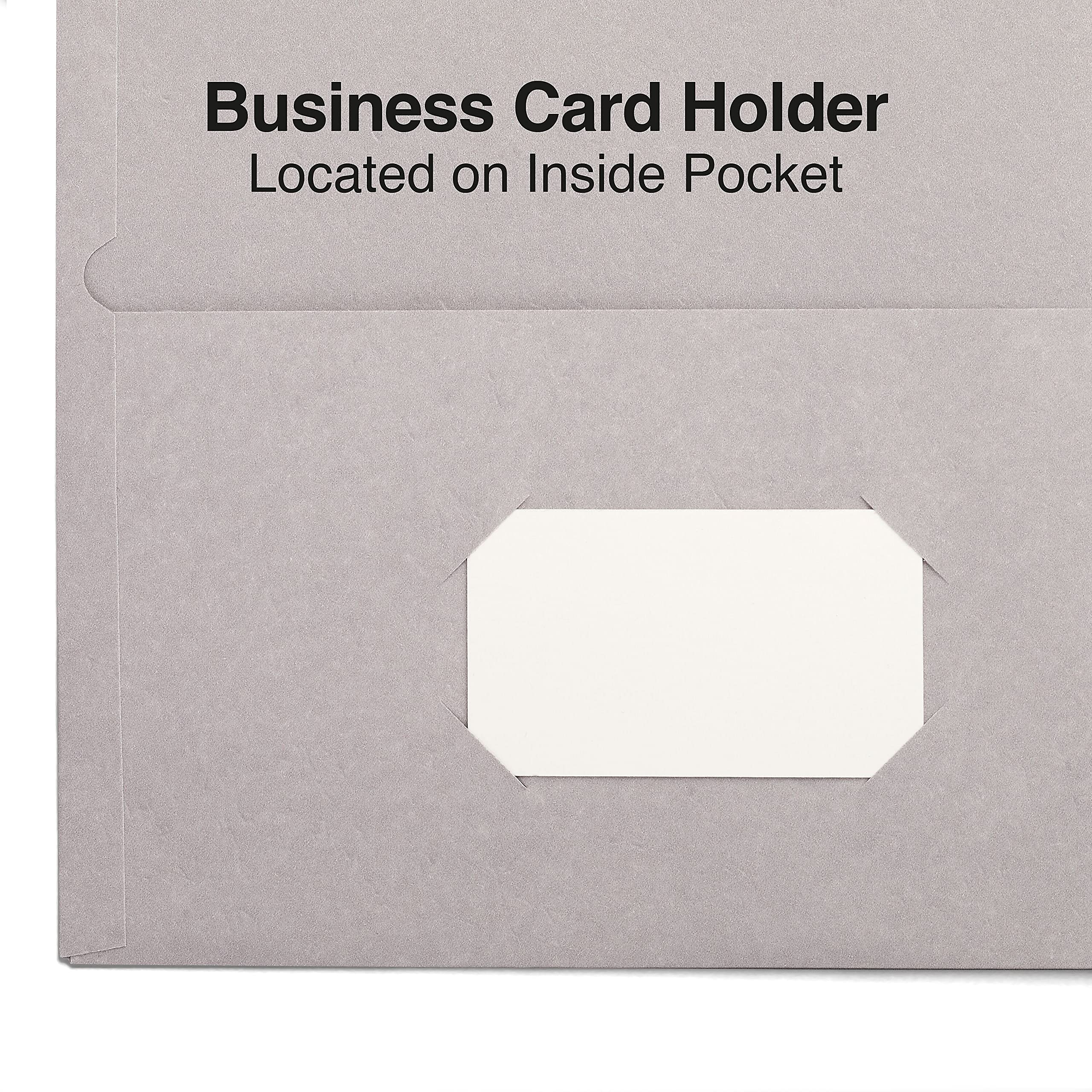 HiTouch 13380 2-Pocket Presentation Folders - Gray, 10 Pack - Premium Document Organizer for Office, School & Business Meetings