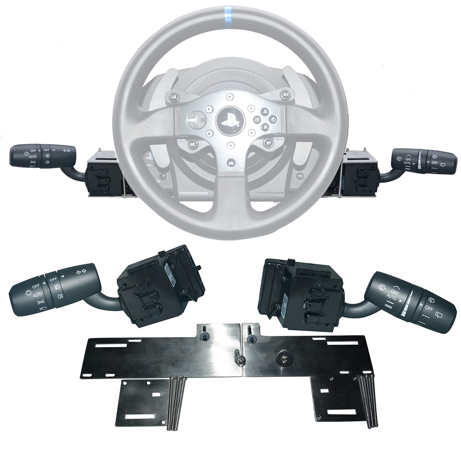 Upgraded Simulator Steering Wheel Turn Signal & Wiper Switch for Thrustmaster T300RS - Enhanced Compatibility & Performance | Perfect for Racing Games & Flight Simulation