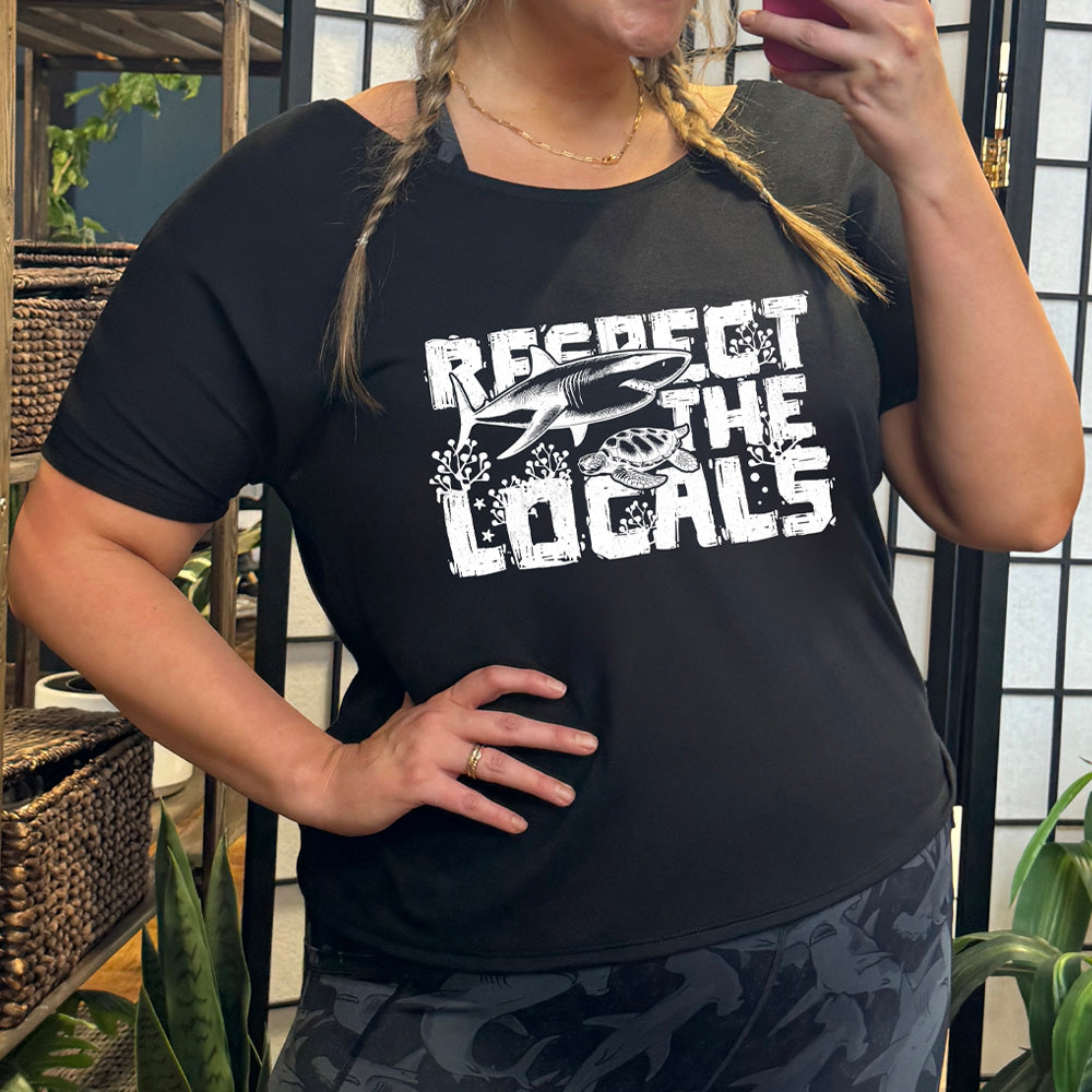 Respect The Locals Slouchy T-Shirt - Soft Relaxed Fit Casual Tee for Streetwear & Everyday Comfort