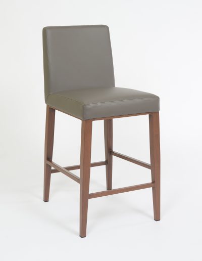 Modern Grey Erika Stool - Adjustable Height Bar Stool with Cushion for Kitchen Island, Breakfast Nook & Home Office - Comfortable Seating Solution