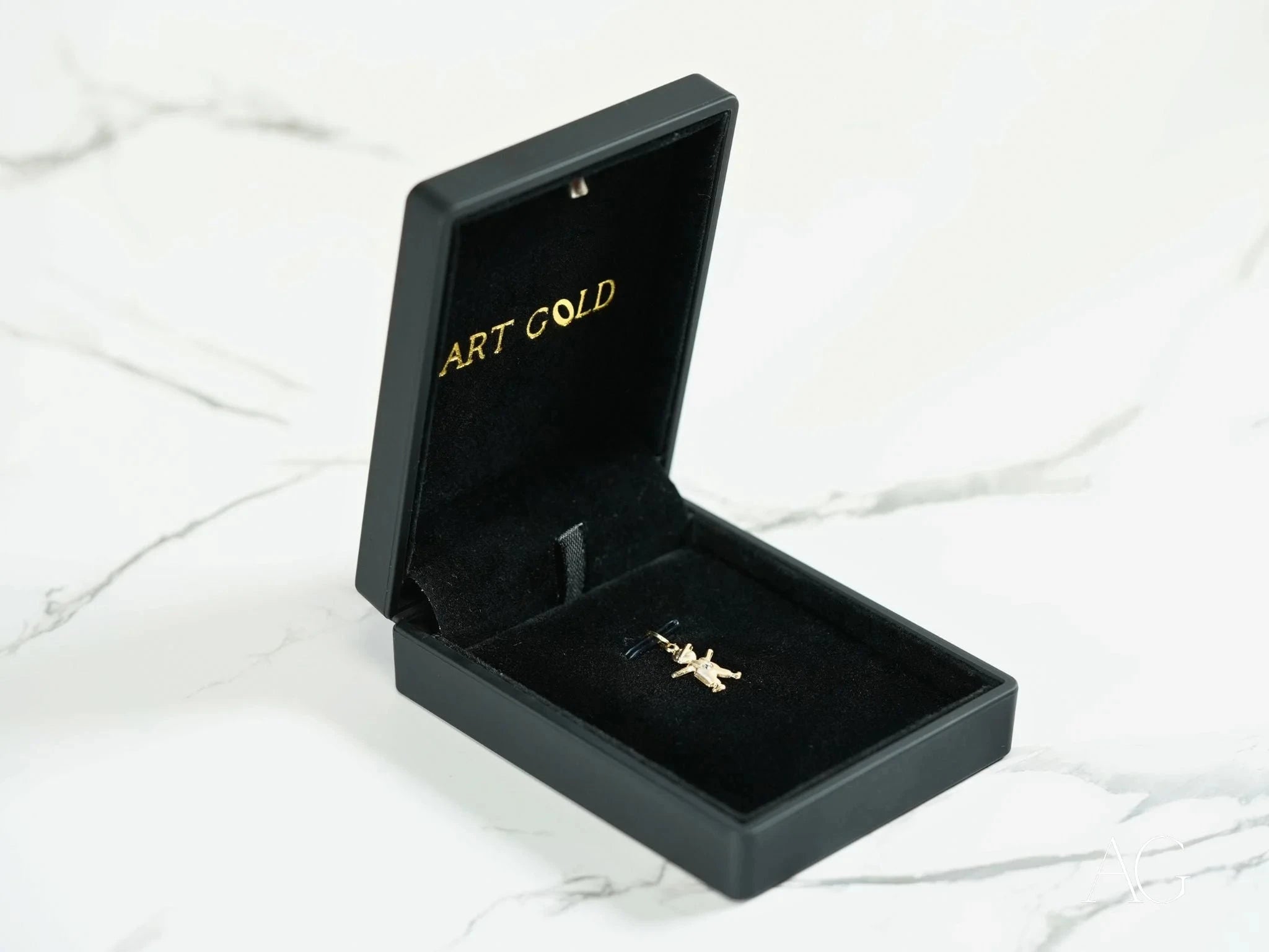 18k Gold Cherub Doll Pendant Necklace - Angel Wing Charm Jewelry for Women, Gift for Birthday & Valentine's Day | Perfect for Romantic Occasions & Special Moments