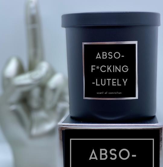 ABSO F*CKING LUTELY Scented Candle - Premium Soy Wax Aromatherapy Candle for Home, Relaxation & Gifts - Long-Lasting Fragrance for Stress Relief & Mood Boosting
