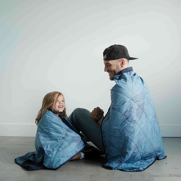 UltraPak™ MINI Kids Blanket - Packable & Puffy Travel Blanket for Boys & Girls | Counting Countries x Gravel | Perfect for Airplane, Car Rides & Camping Adventures