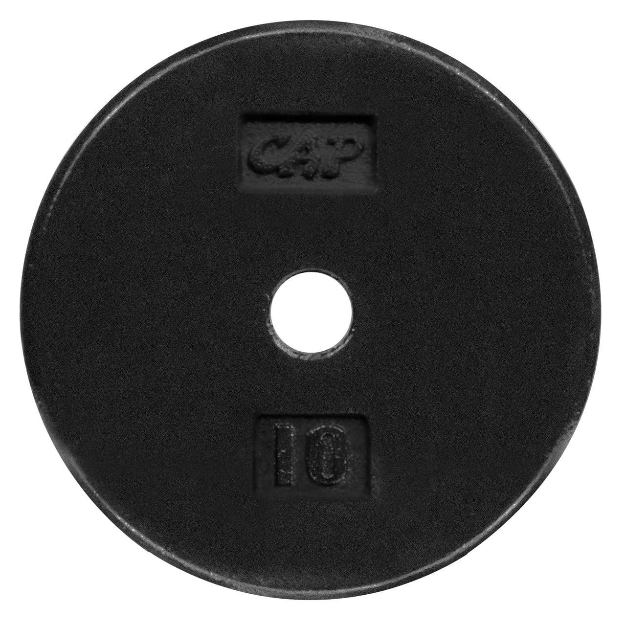 CAPHAUS Black Standard Solid Cast Iron Weight Plates 1-inch Center Hole for Standard Barbell & Dumbbell Handles - Sizes 1.25LB to 50LB (Multiple Options) - Perfect for Home Gym, Strength Training & Weightlifting Workouts