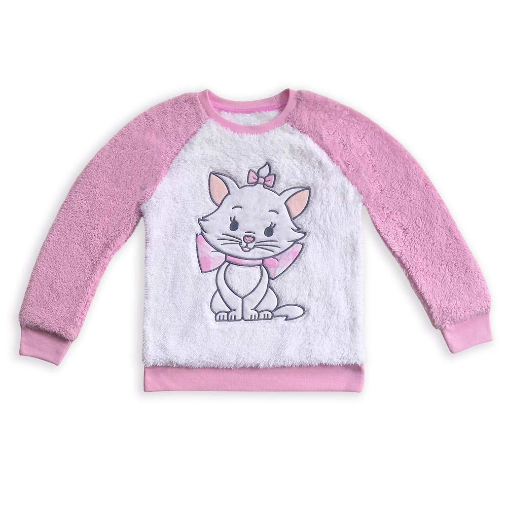 Disney Marie The Aristocats Fleece Pajama Set for Girls - Soft & Cozy Winter Sleepwear for Kids, Perfect for Bedtime, Christmas Gifts & Family Movie Nights