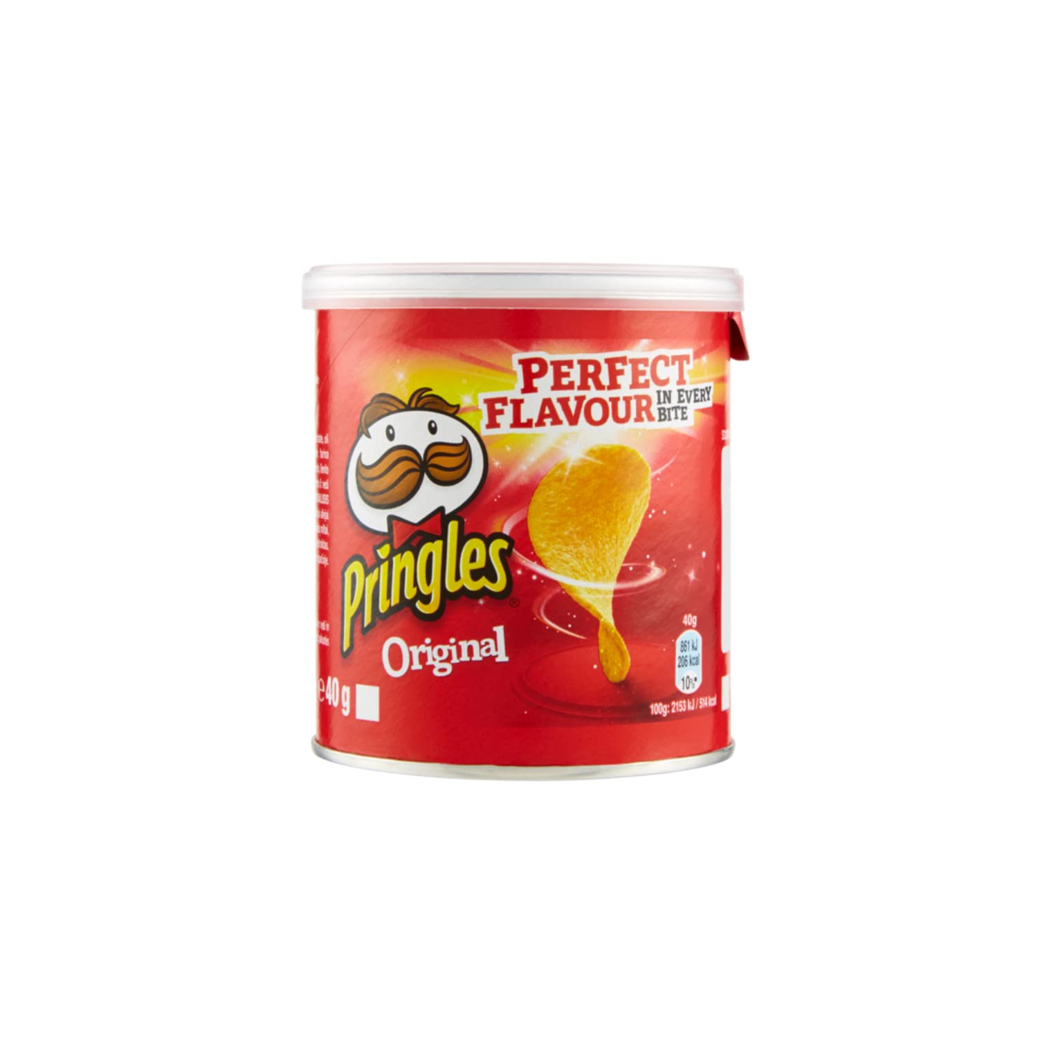 Pringles Original Salted Potato Crisps in Can - 12 Pack (40g Each) | Crunchy Snacks for Office, School & Travel | Perfect for Parties & Movie Nights