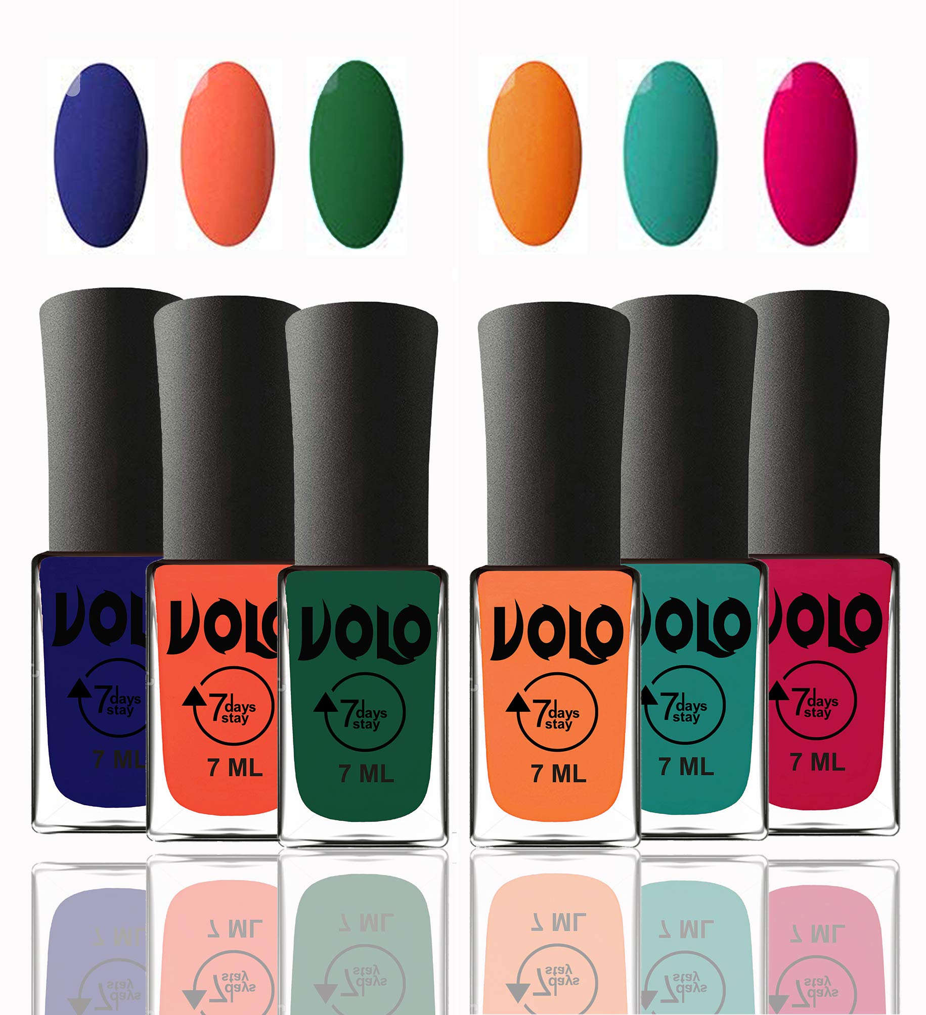 Volo 12 Colors Long Lasting Nail Polish Set for Women & Girls - Non-Toxic Chip-Resistant Nail Paints for Daily Wear, Parties & Special Occasions