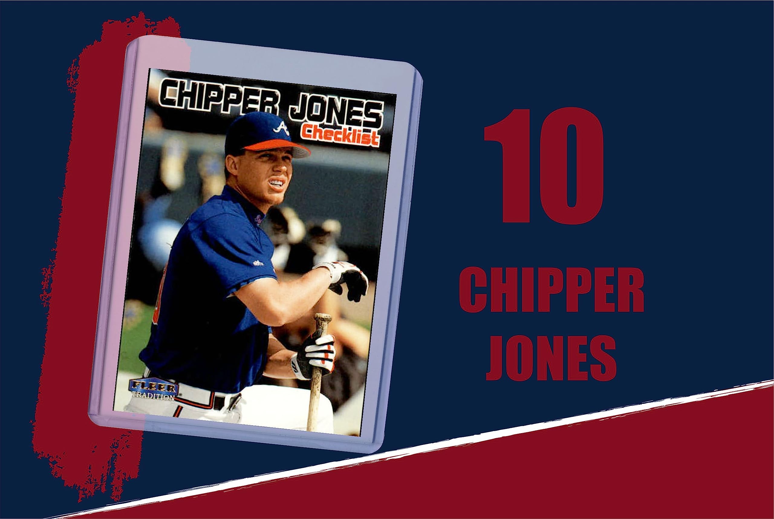 Chipper Jones Atlanta Braves Baseball Cards (5-Pack) - Perfect for Collectors, Fans & Gifts - Great for Sports Memorabilia Collections & Baseball Enthusiasts