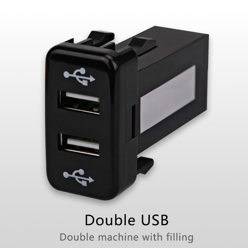 BOOMBOOST 2.1A Dual USB Car Charger - Fast Charging Waterproof Power Adapter for TOYOTA VIGO - Perfect for Road Trips, Commuting & In-Car Device Charging