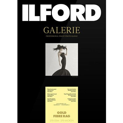 Ilford Galerie Gold Fibre Rag A2 Premium Photo Paper - 25 Sheets for Fine Art Printing, Photography, and Professional Display