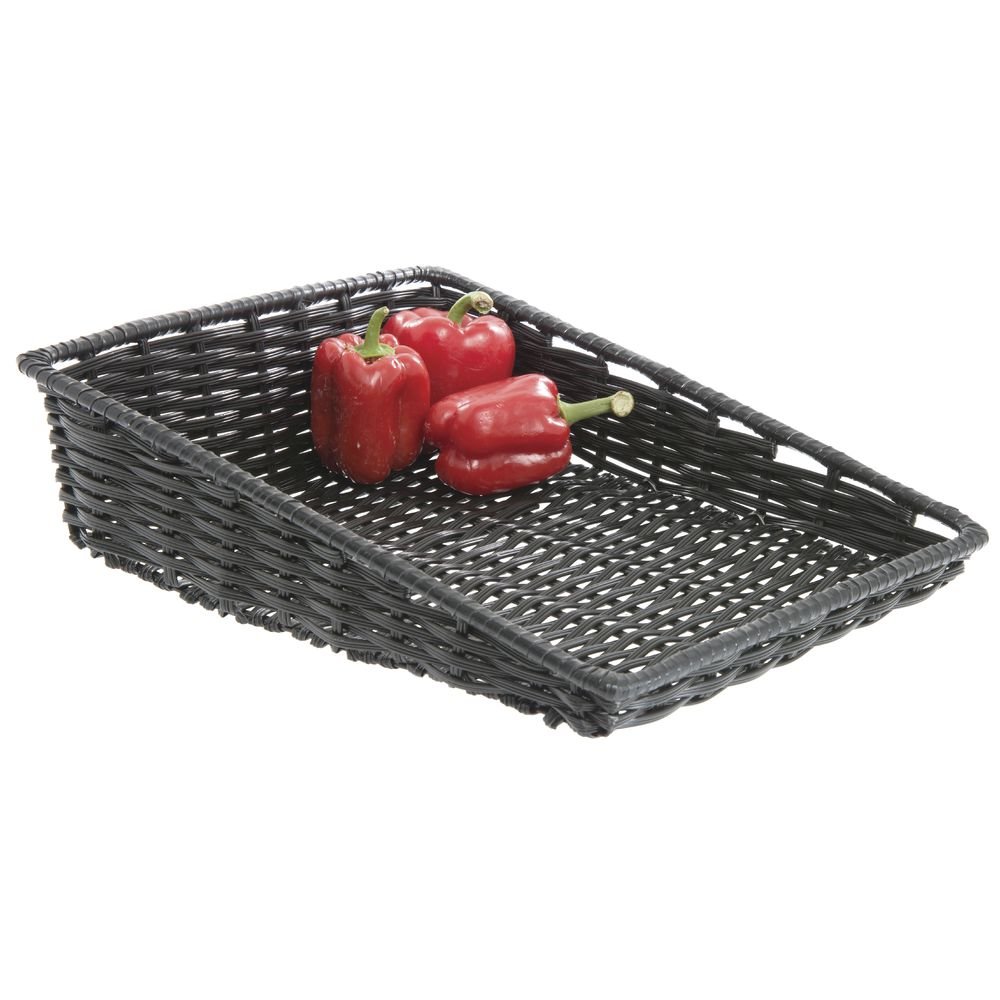 HUBERT Black Tapered Storage Basket - 15.5