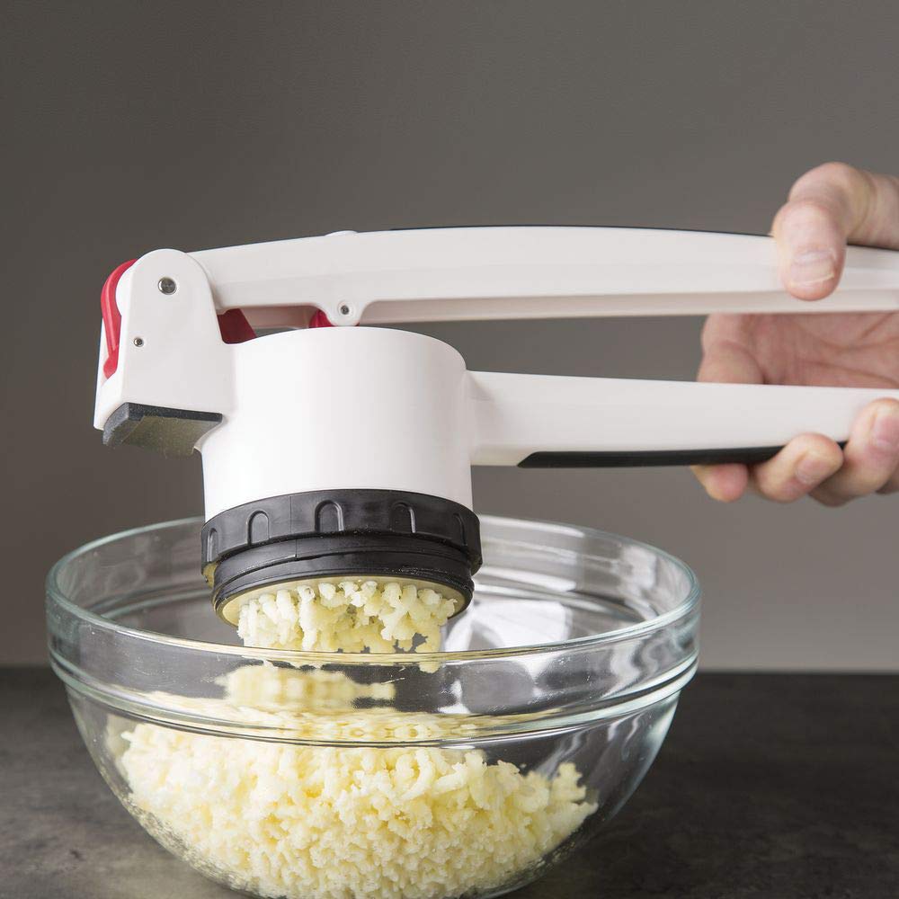 Progressive Potato Ricer - White, Black, Red - Perfect for Mashed Potatoes, Baby Food & Purees - Kitchen Gadget for Easy Cooking