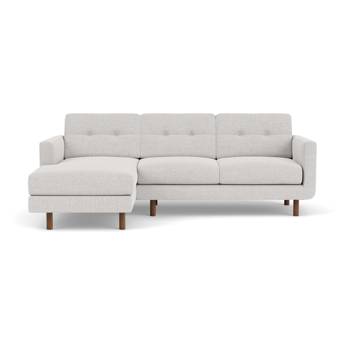Conrad Fabric Left Chaise Sofa - Modern L-Shaped Sectional Couch with Reversible Chaise Lounge for Living Room, Apartment & Home Theater Comfortable Seating
