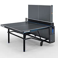 KETTLER Outdoor 15 Table Tennis Table with 4-Player Bundle - Premium Ping Pong Table for Backyard, Patio & Game Room Fun