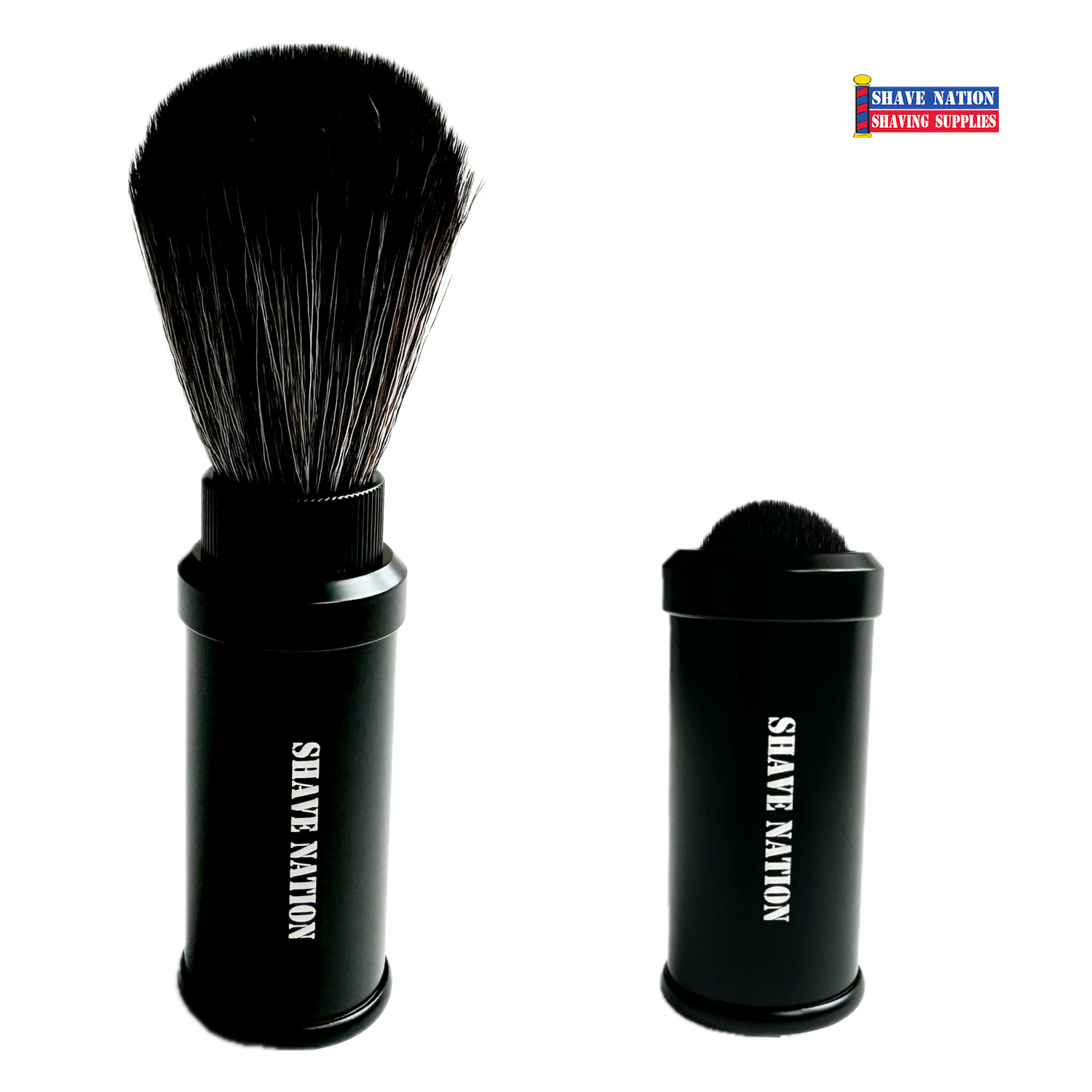 Premium Synthetic Shaving Brush with Travel Case - Soft Bristles for Smooth Shave - Ideal for Men's Grooming, Travel & Home Use
