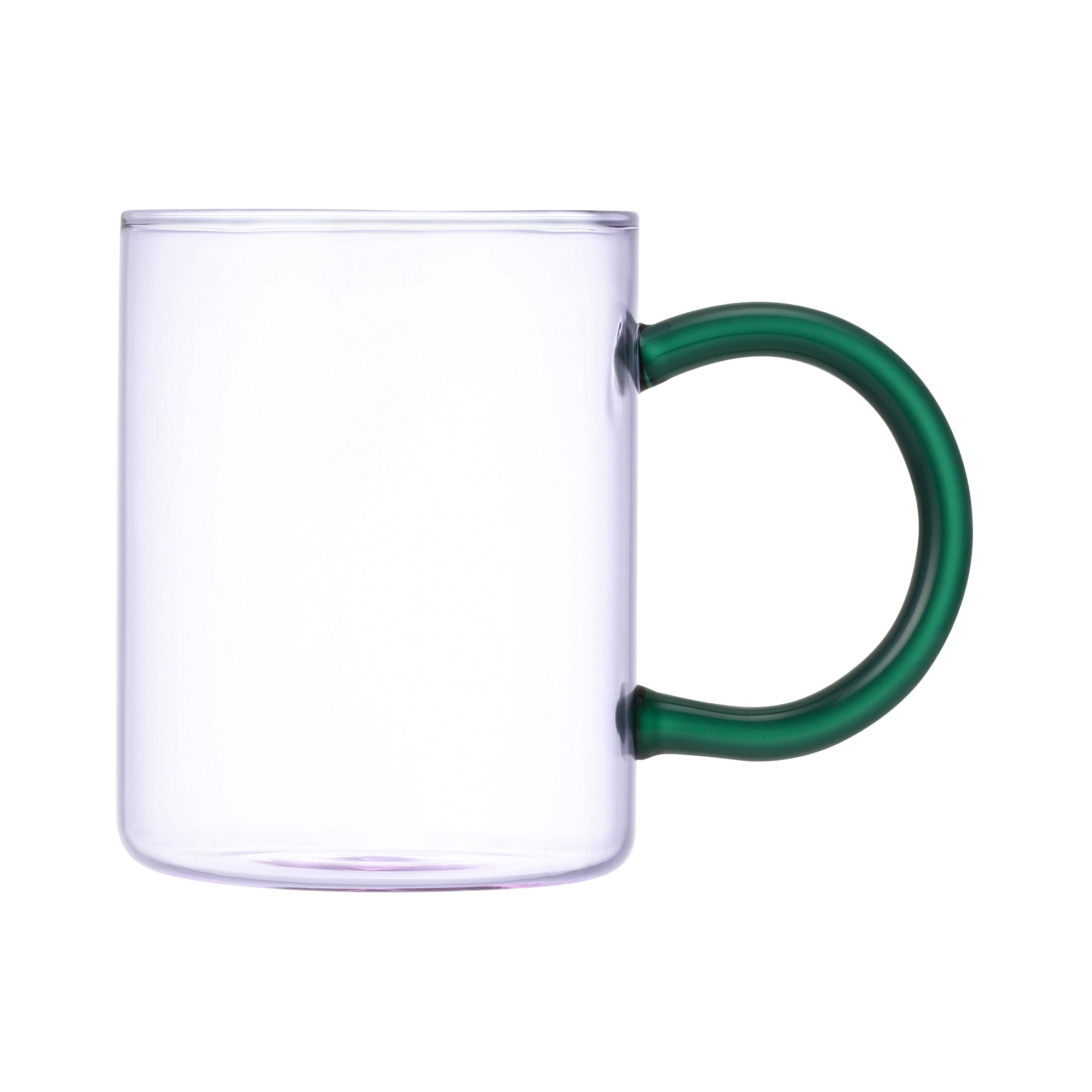 Bicolor Glass Mug - Purple Double-Walled Insulated Coffee Cup for Hot & Cold Drinks - Perfect for Home, Office, or Gift Giving
