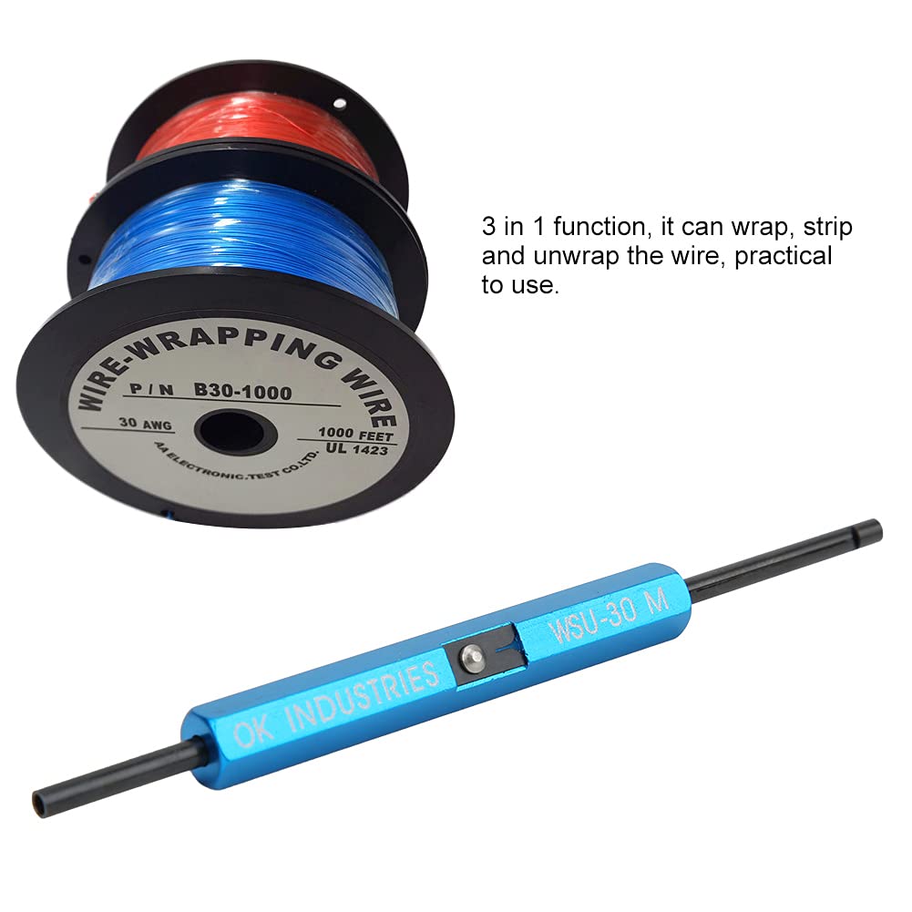 WSU-30M Compact Wire Stripper Tool for AWG 30 Single-Stranded Wires - Precision Wire Wrap Tool for Electronics, DIY Projects & Electrical Repairs