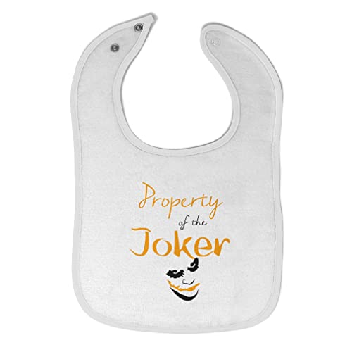 Funny Joker Baby Bibs & Burp Cloths - Cotton Feeding Essentials for Toddler Boys & Girls - White Design for Mealtime & Playtime