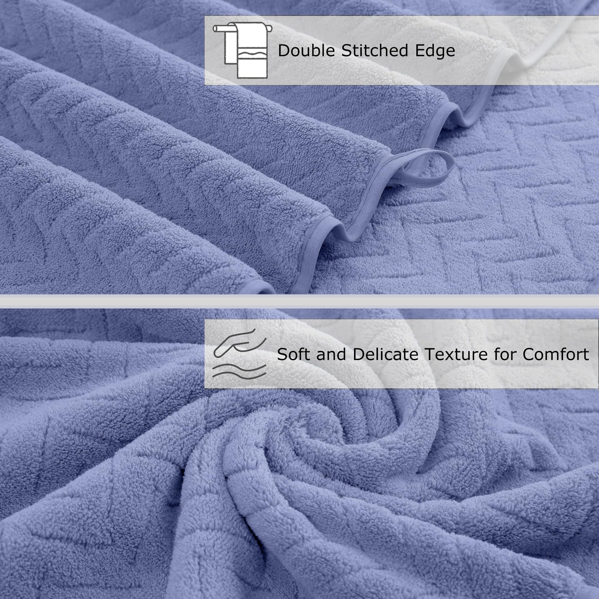 Premium Oversized Bath Towels Set - 600 GSM Quick Dry Microfiber Towels 35x70 inches | Ultra Soft & Highly Absorbent Extra Large Shower Towels for Spa, Hotel & Home Use | Machine Washable Luxury Towel Set (Orchid, 4 Pieces) - Perfect for Bathrooms, Beach Trips & Gym
