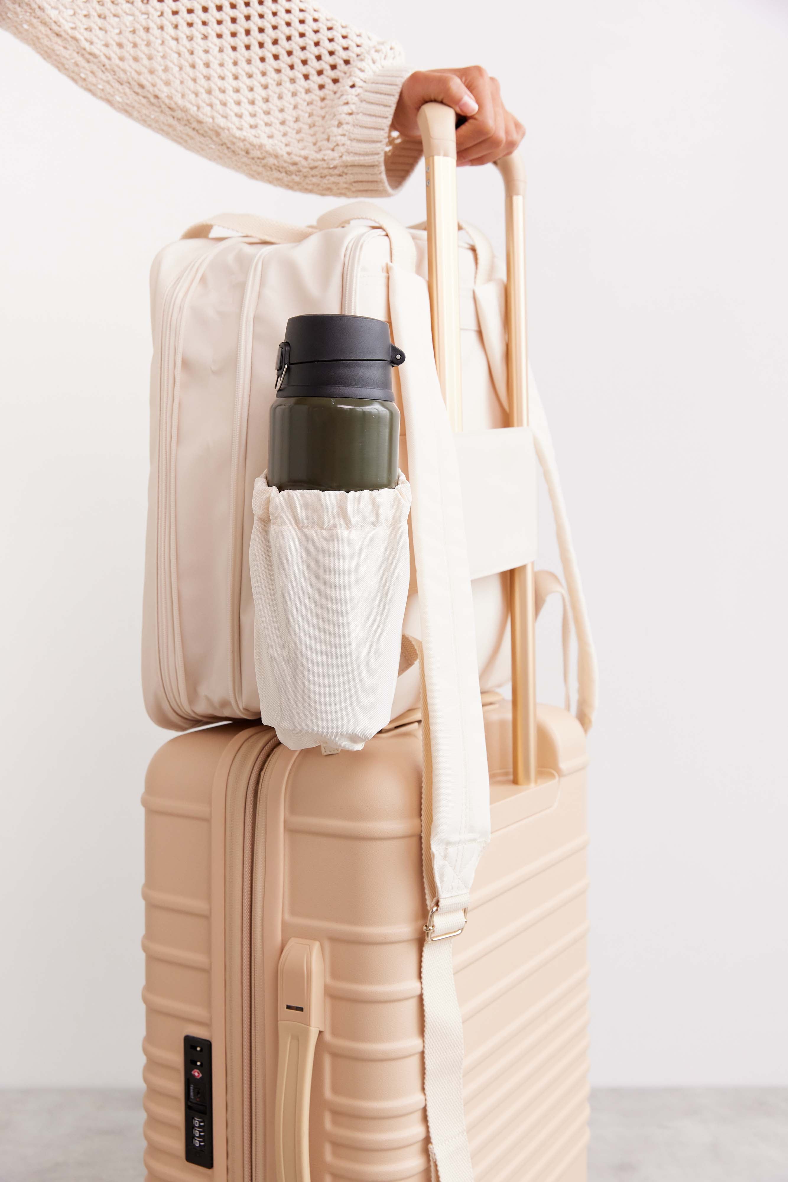 Expandable Beige Backpack for Travel, Hiking & Daily Use - Lightweight & Durable with Extra Storage Space